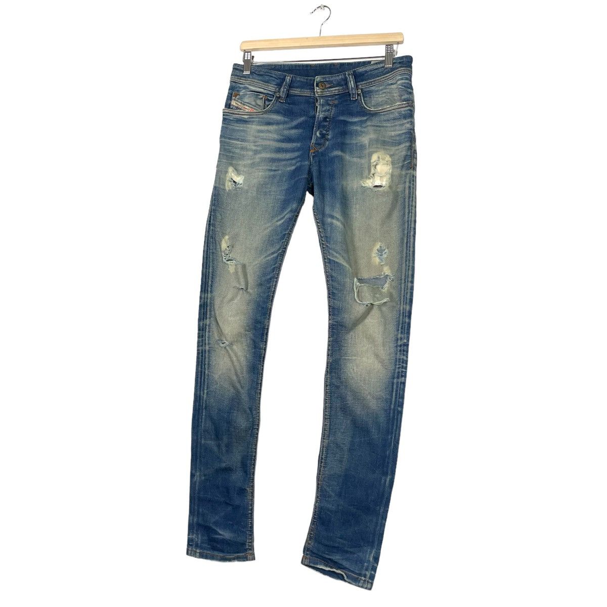 Diesel 💥DIESEL SLEENKER SKINNY FIT TRASHERED DENIM JEAN Size US 30 / EU 46 - 3 Thumbnail