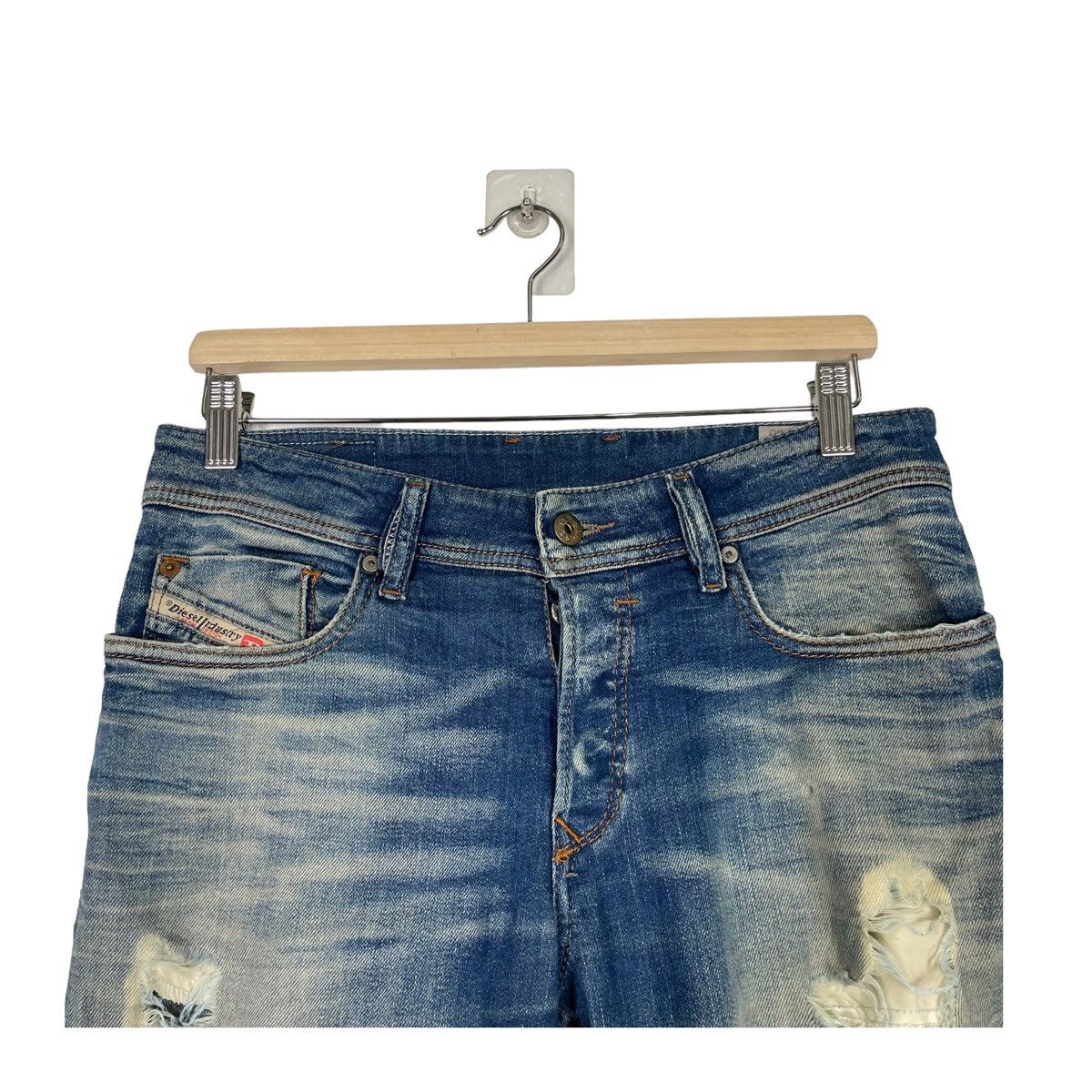 Diesel 💥DIESEL SLEENKER SKINNY FIT TRASHERED DENIM JEAN Size US 30 / EU 46 - 4 Thumbnail