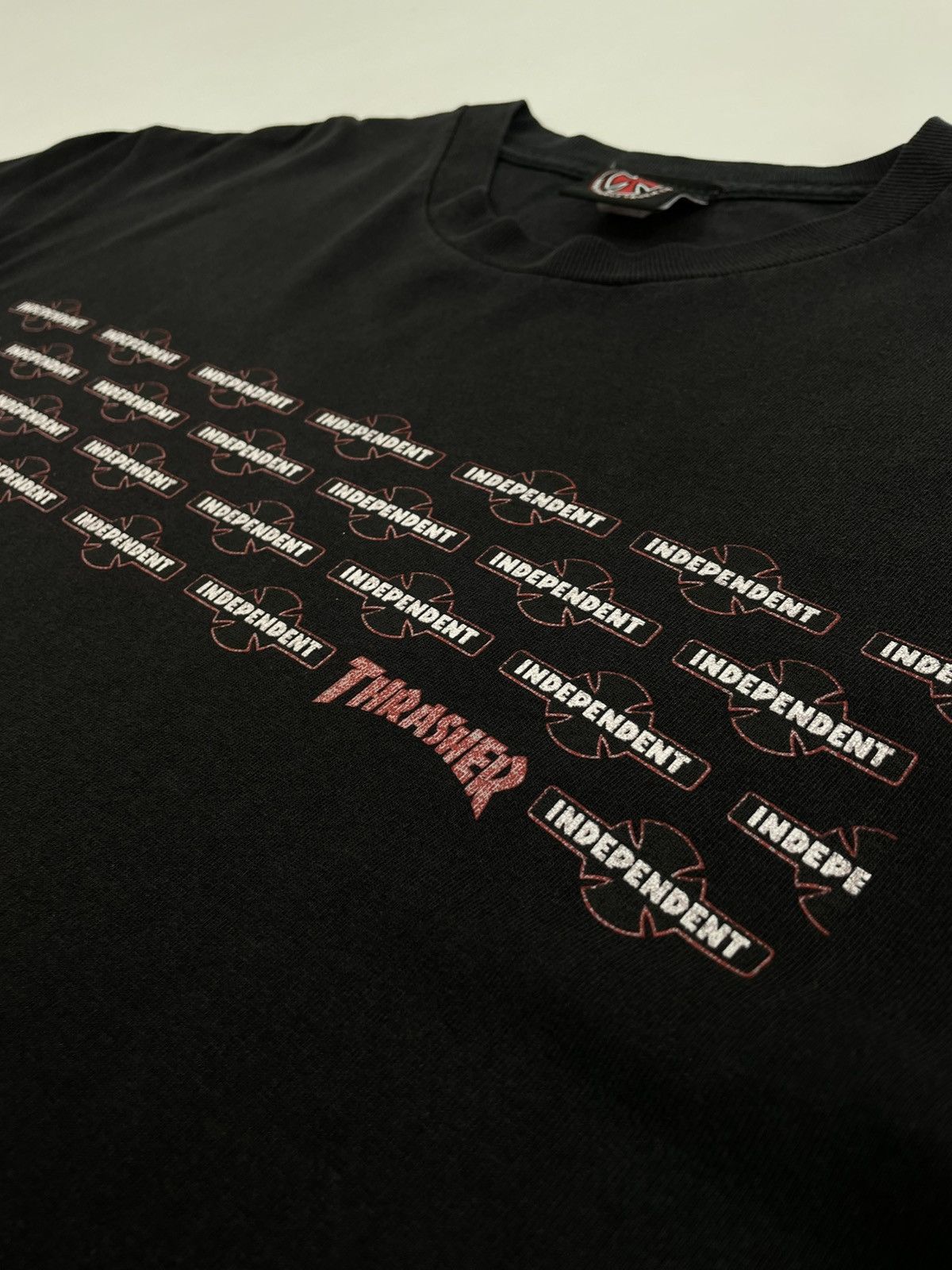 Independent Truck Co. × Thrasher Vintage Faded Distressed Independent x Trasher Collab Tee Size US M / EU 48-50 / 2 - 9 Thumbnail