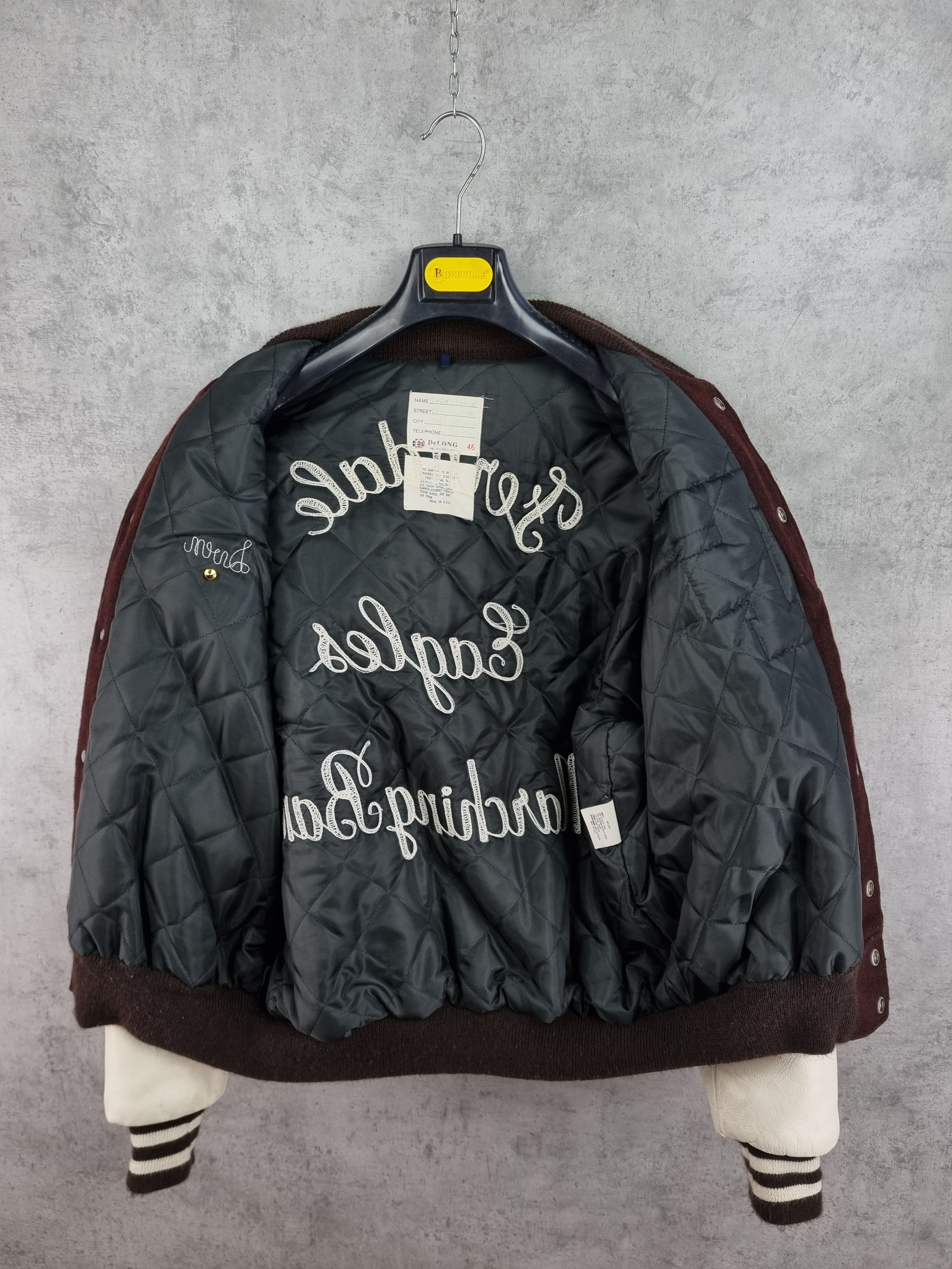 NCAA × NFL Ferndale Eagles Marching Band Leather Wool Jacket Size US M / EU 48-50 / 2 - 6 Thumbnail