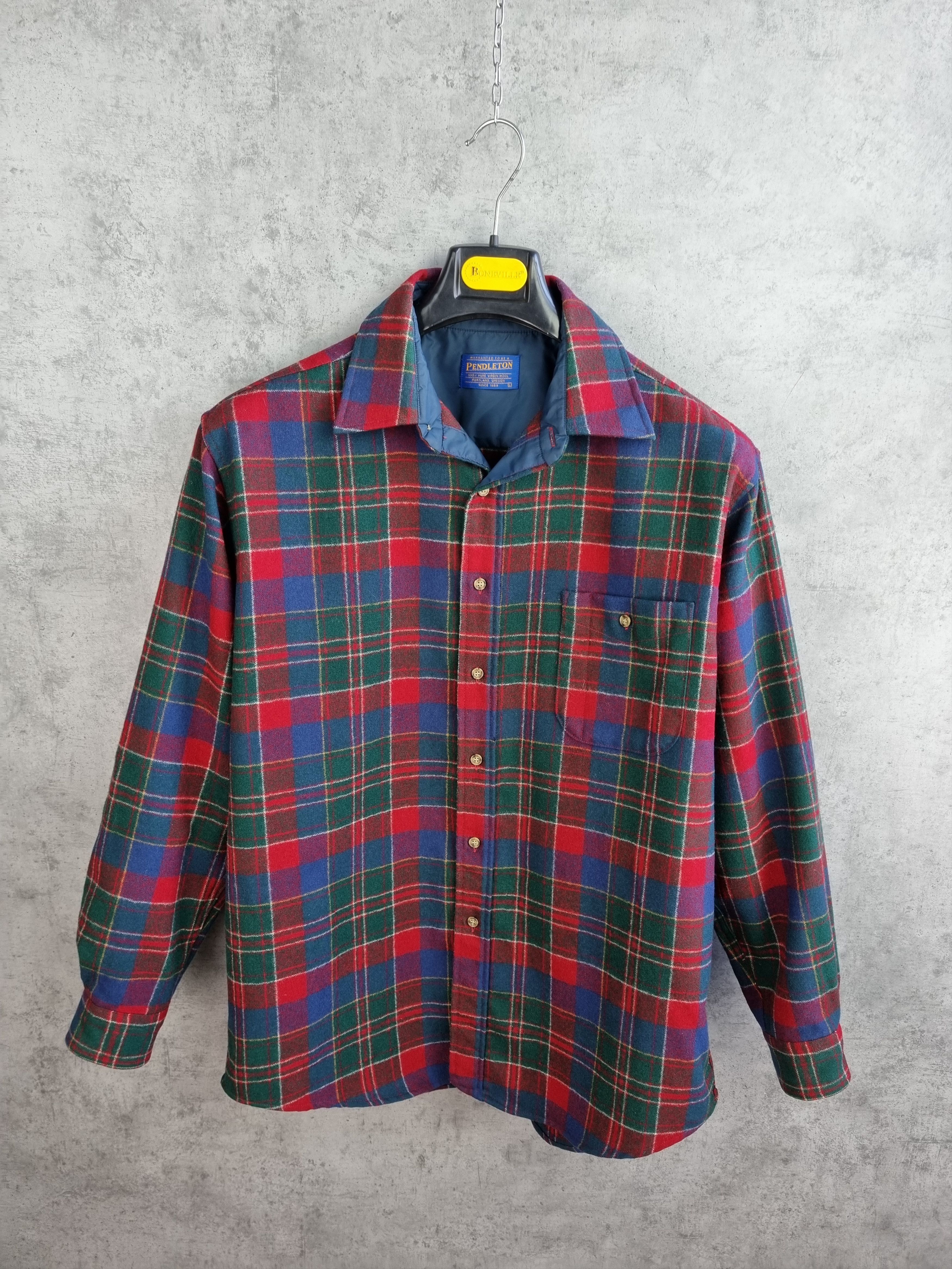Pendleton × Vintage Pendleton Plaid Wool Shirt made in USA Size US XL / EU 56 / 4 - 1 Thumbnail