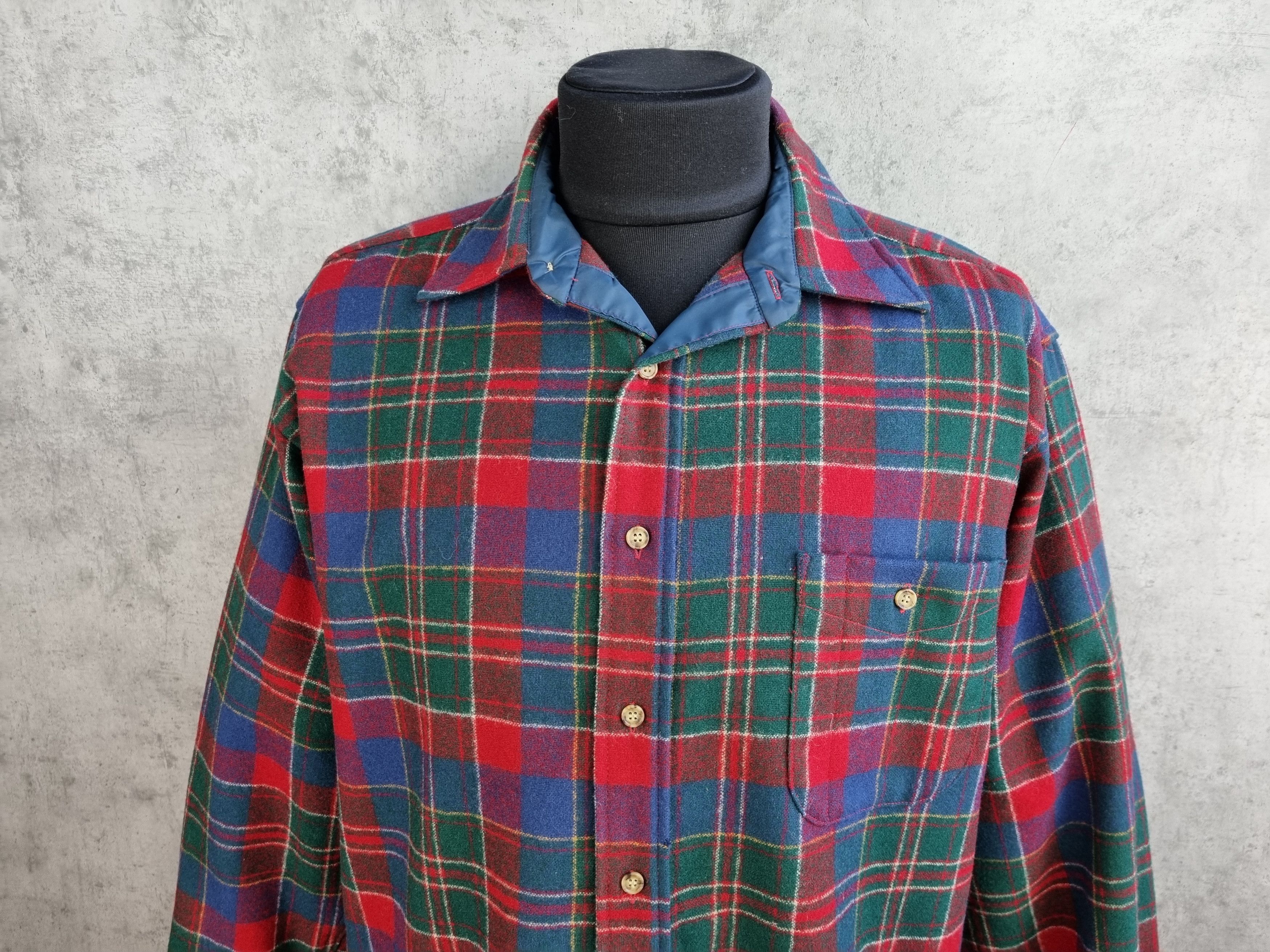 Pendleton × Vintage Pendleton Plaid Wool Shirt made in USA Size US XL / EU 56 / 4 - 6 Thumbnail