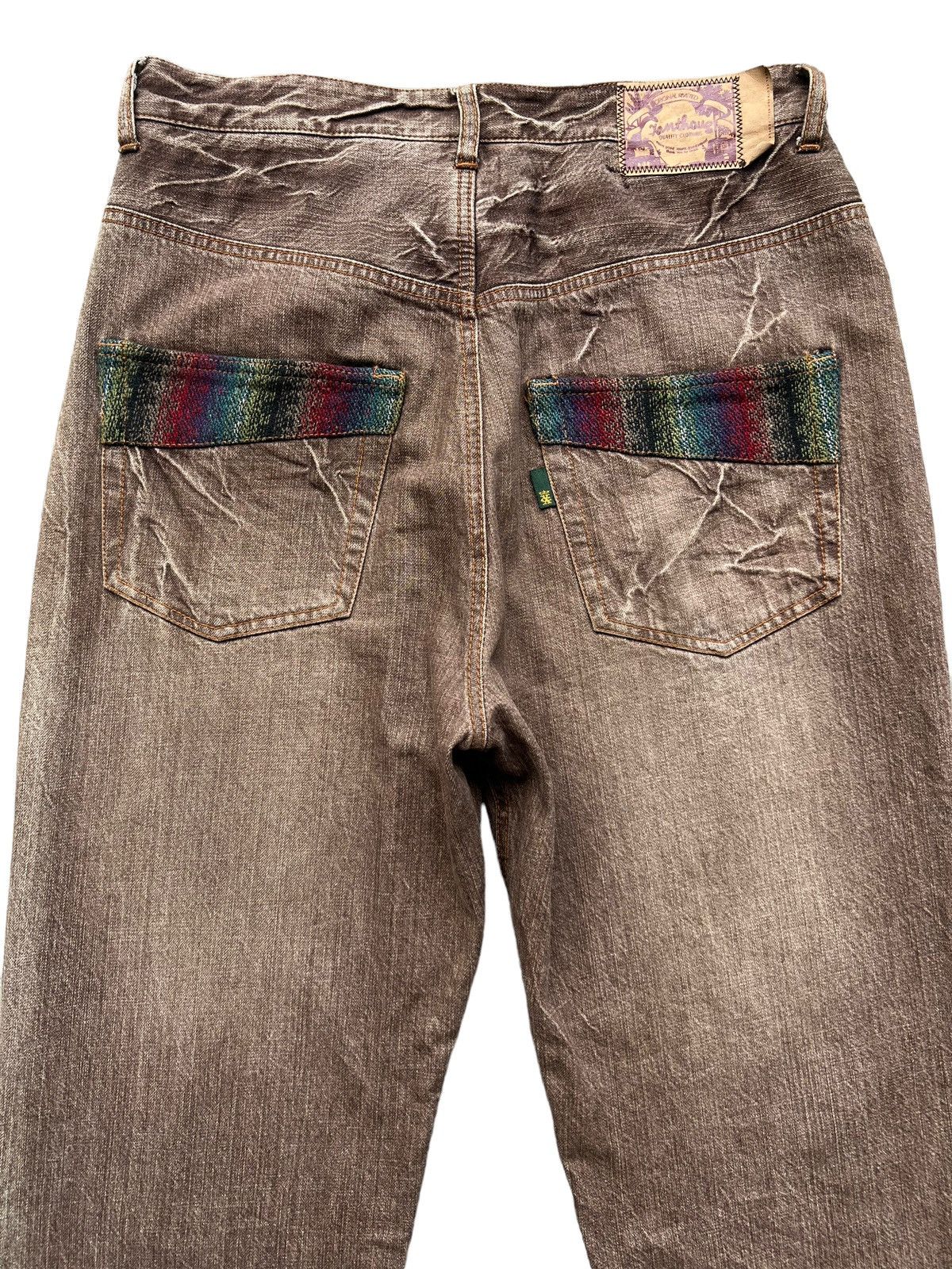 Japanese Brand Japanese Brand Brown Distressed Jeans 33x32 Size US 33 - 5 Thumbnail