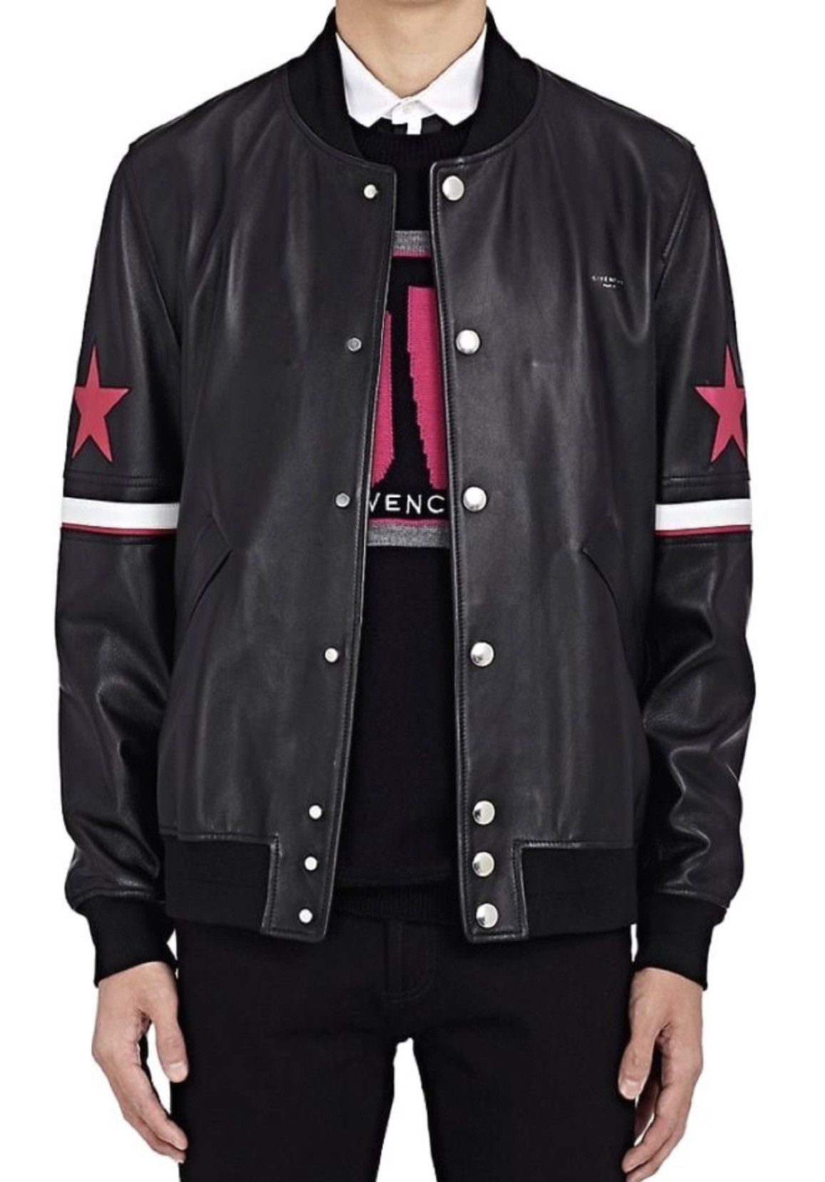 Givenchy UltraRare Givenchy Lamb Leather Bomber Jacket Size US L / EU 52-54 / 3 - 2 Thumbnail