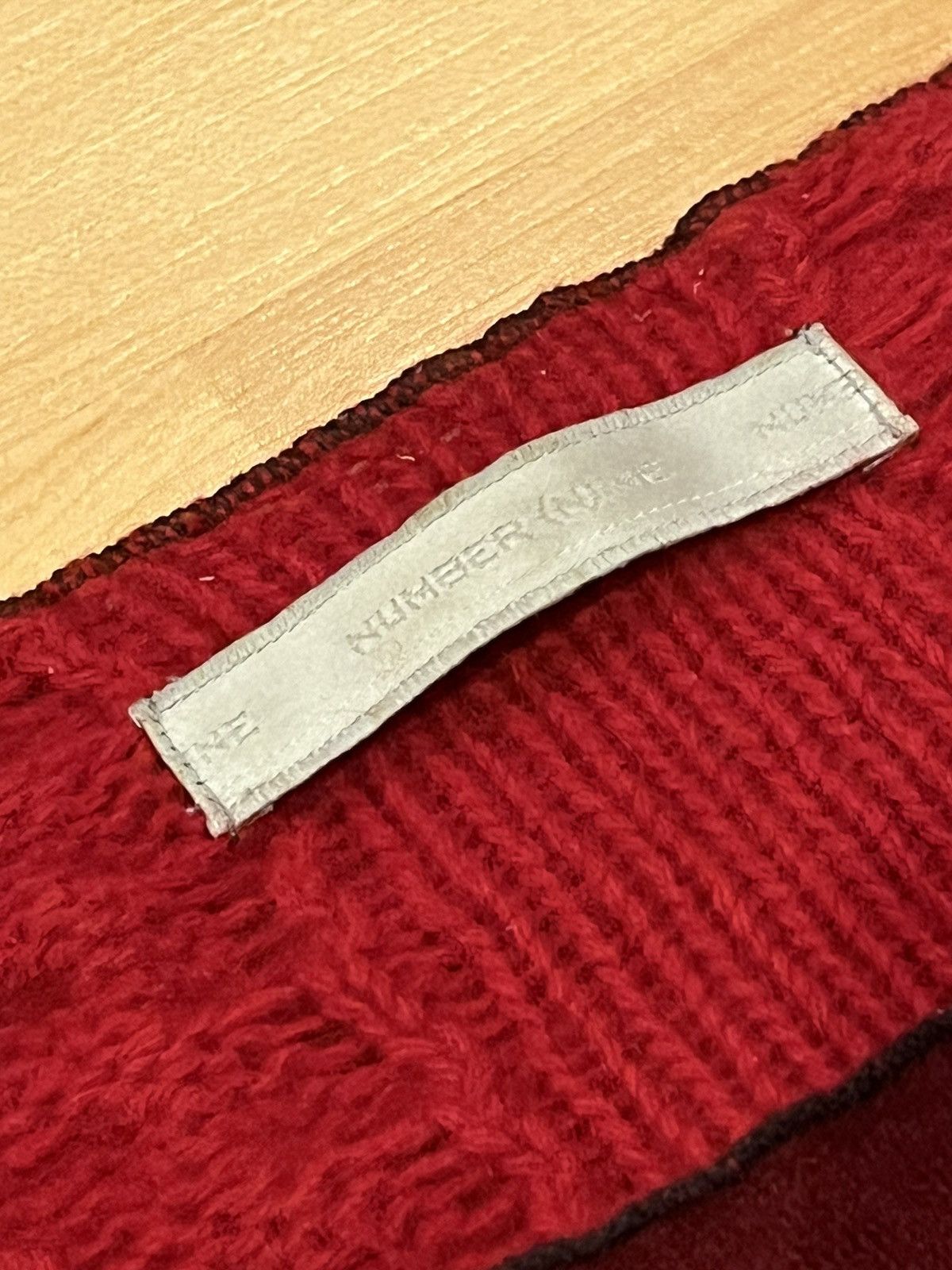 Number (N)ine AW02 Patchwork Cashmere Long Sleeve Size US L / EU 52-54 / 3 - 6 Thumbnail