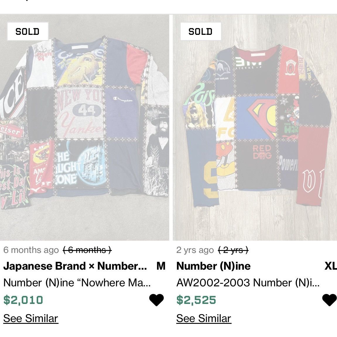 Number (N)ine AW02 Patchwork Cashmere Long Sleeve Size US L / EU 52-54 / 3 - 12 Thumbnail
