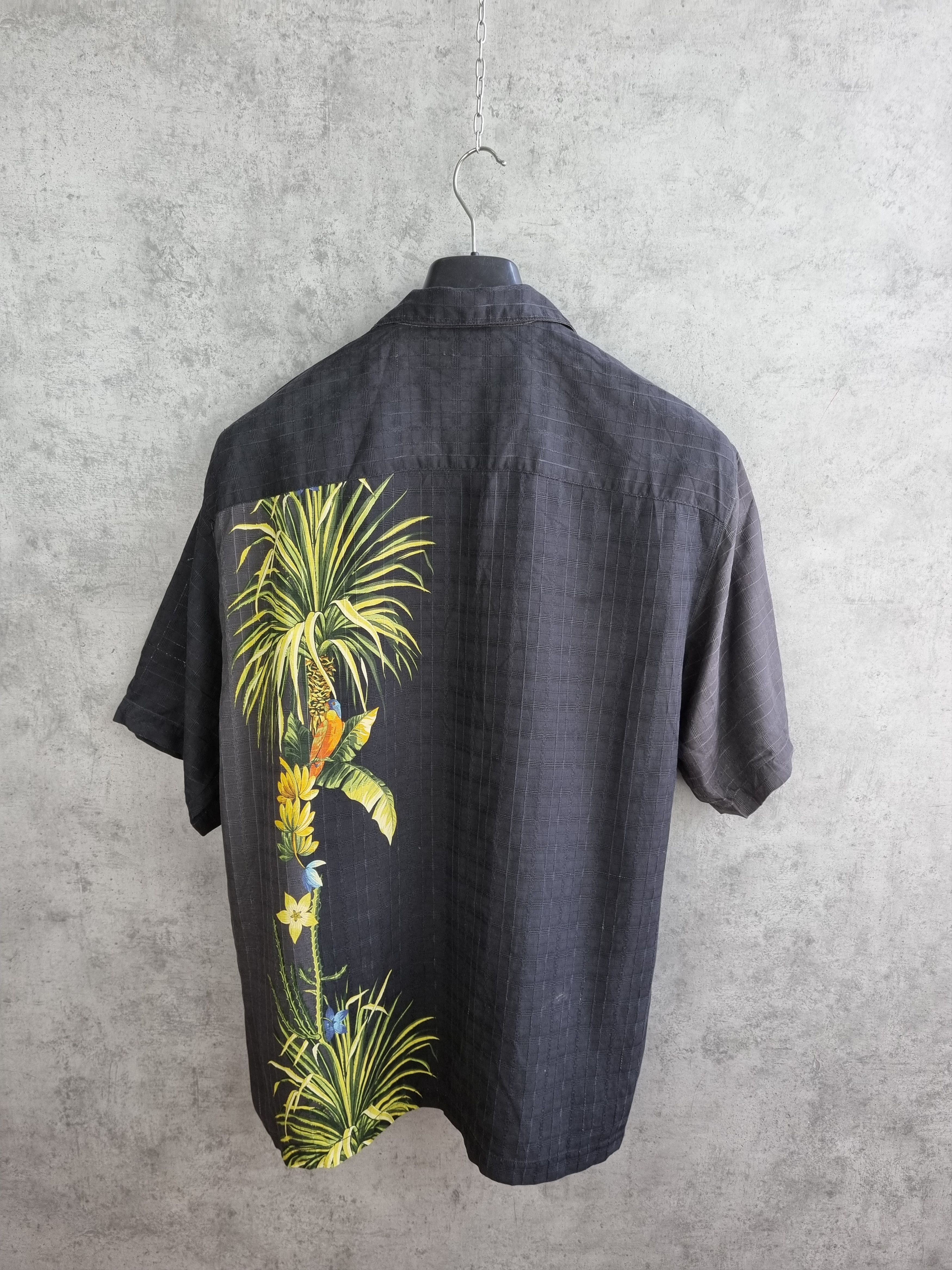 Vintage 90s Silk Hawaiian Shirt Palm Print Size US L / EU 52-54 / 3 - 5 Thumbnail
