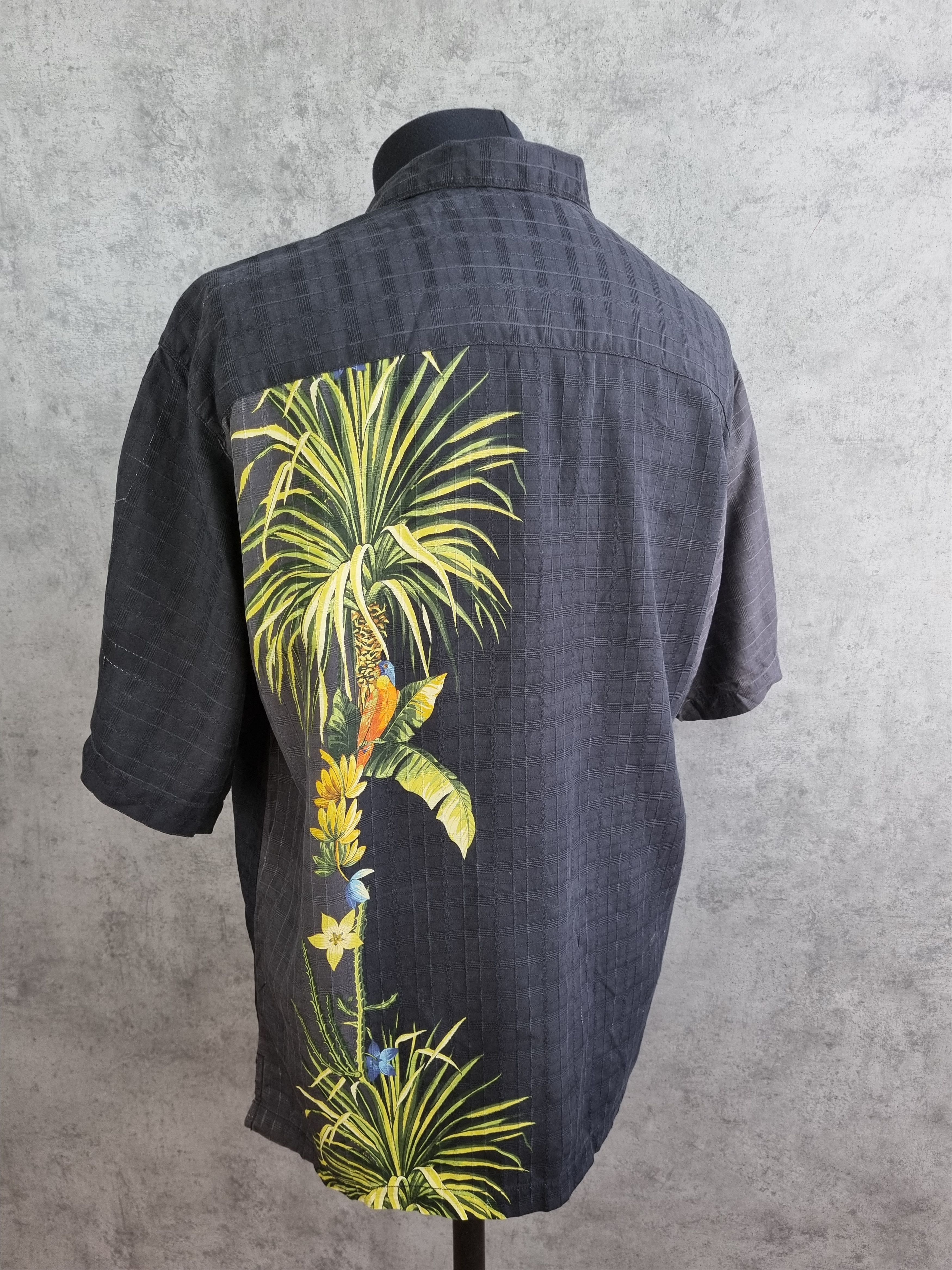 Vintage 90s Silk Hawaiian Shirt Palm Print Size US L / EU 52-54 / 3 - 11 Thumbnail