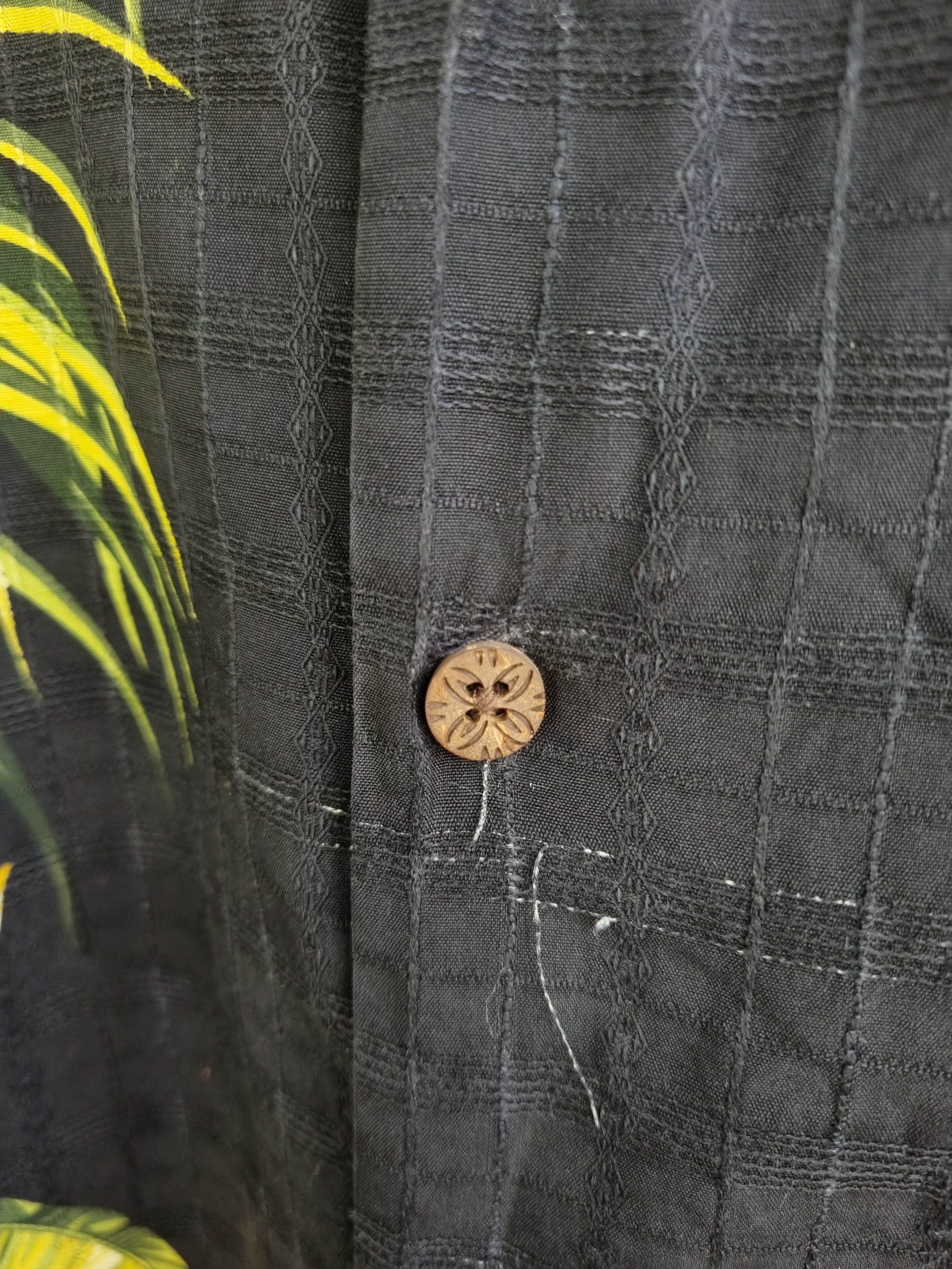 Vintage 90s Silk Hawaiian Shirt Palm Print Size US L / EU 52-54 / 3 - 10 Thumbnail