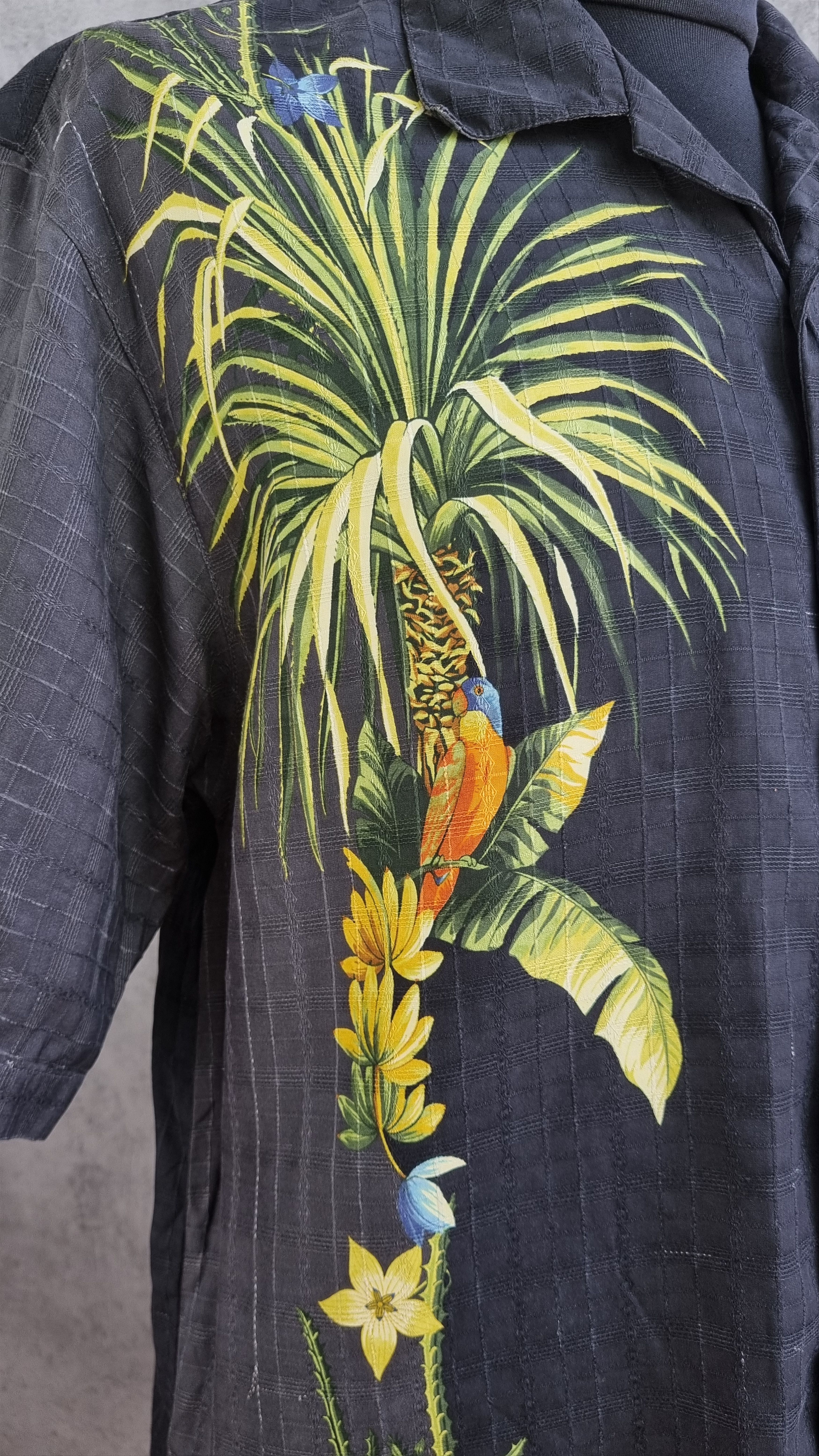 Vintage 90s Silk Hawaiian Shirt Palm Print Size US L / EU 52-54 / 3 - 7 Thumbnail