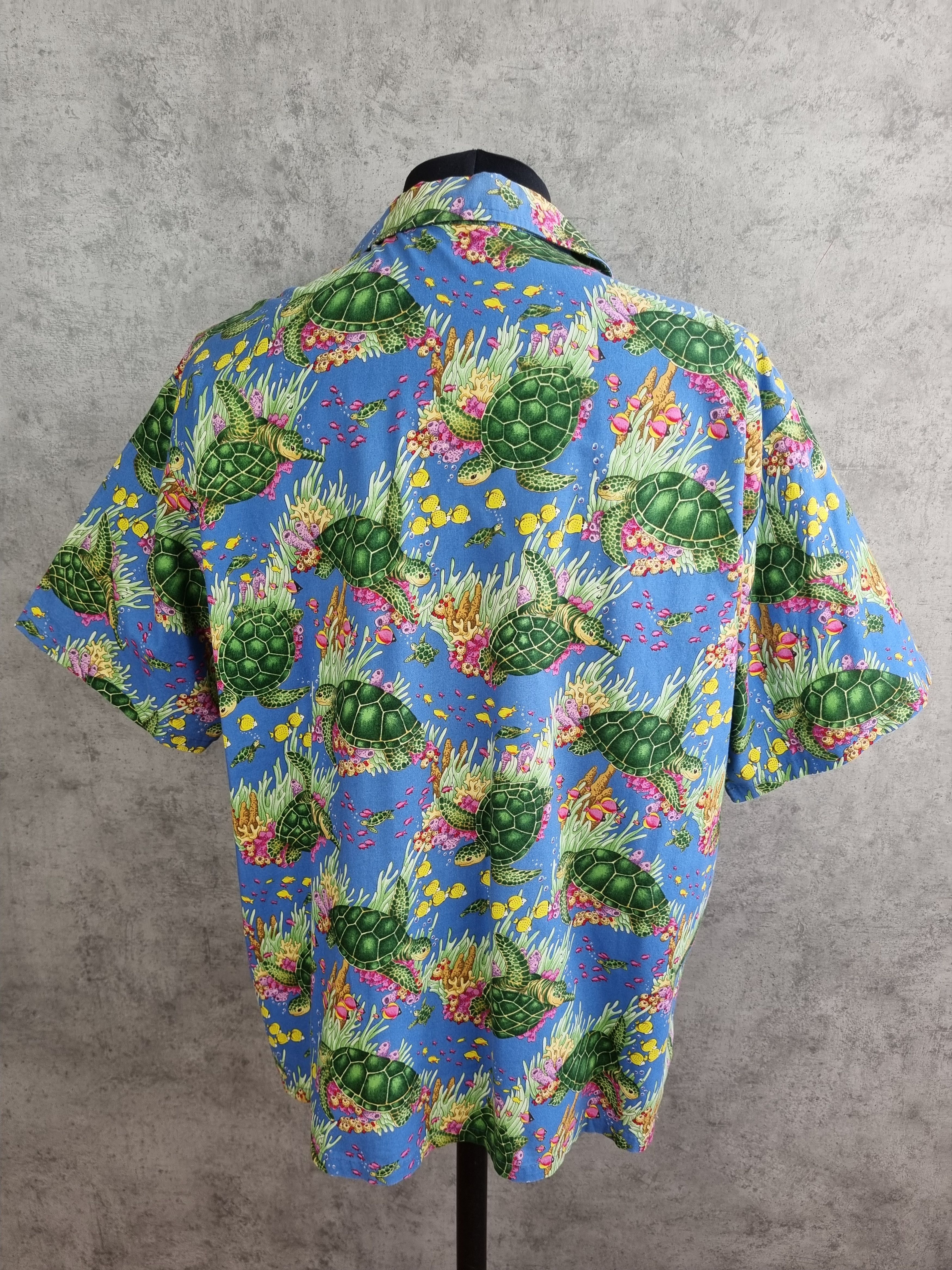 Vintage Rare Print Ocean Aquatic Hawaiian Shirt Size US XL / EU 56 / 4 - 6 Thumbnail
