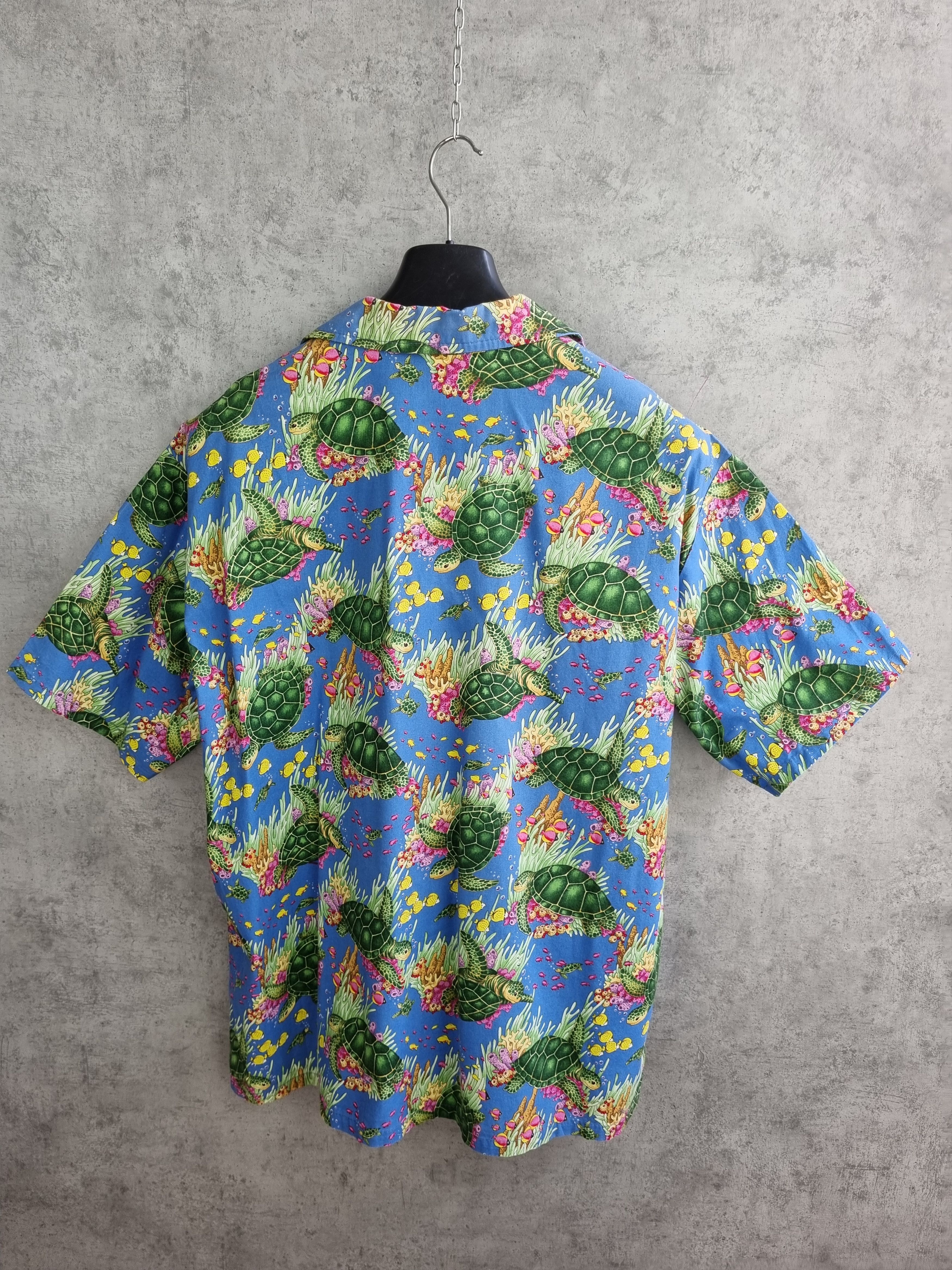 Vintage Rare Print Ocean Aquatic Hawaiian Shirt Size US XL / EU 56 / 4 - 4 Thumbnail