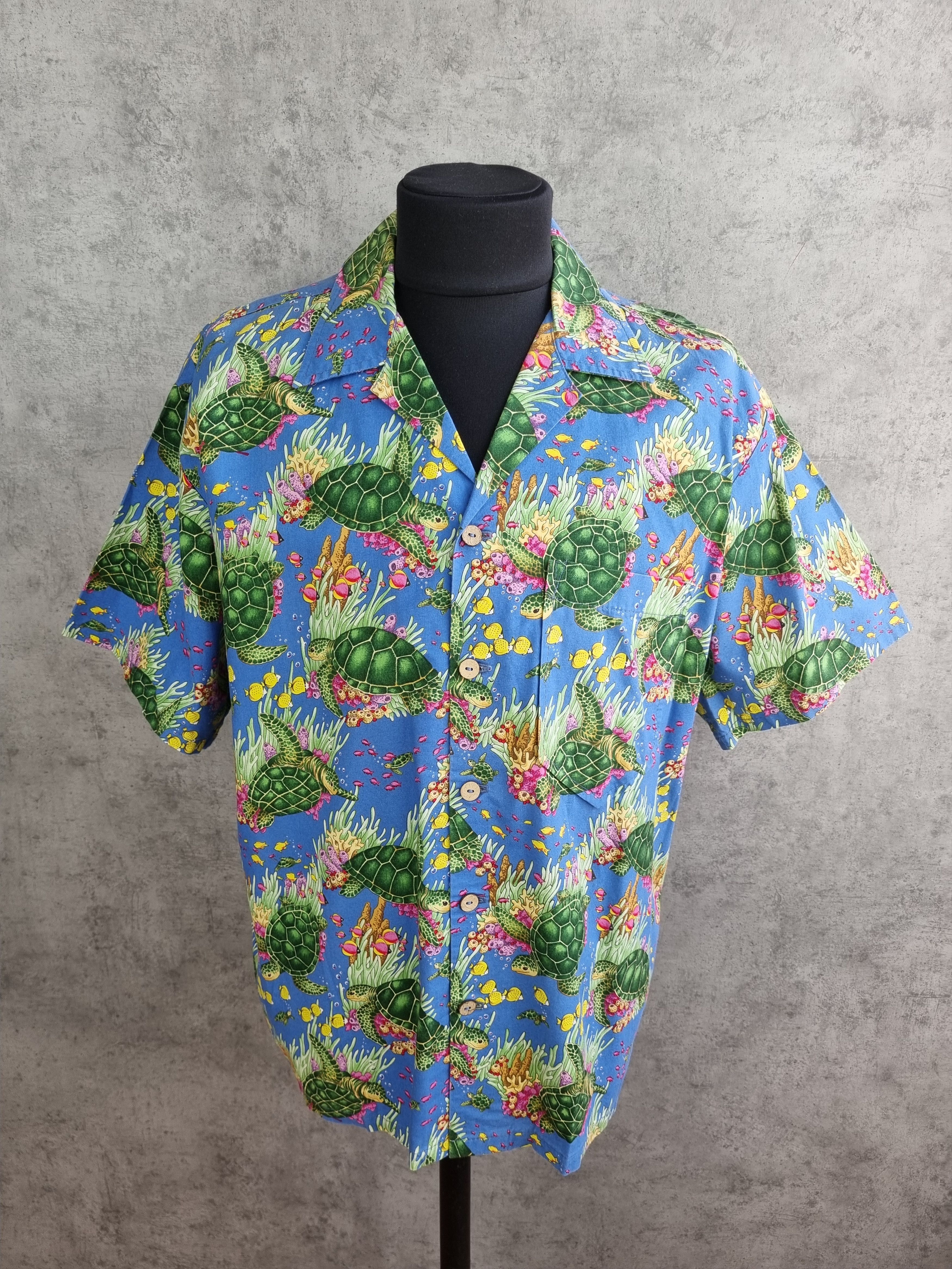 Vintage Rare Print Ocean Aquatic Hawaiian Shirt Size US XL / EU 56 / 4 - 1 Thumbnail