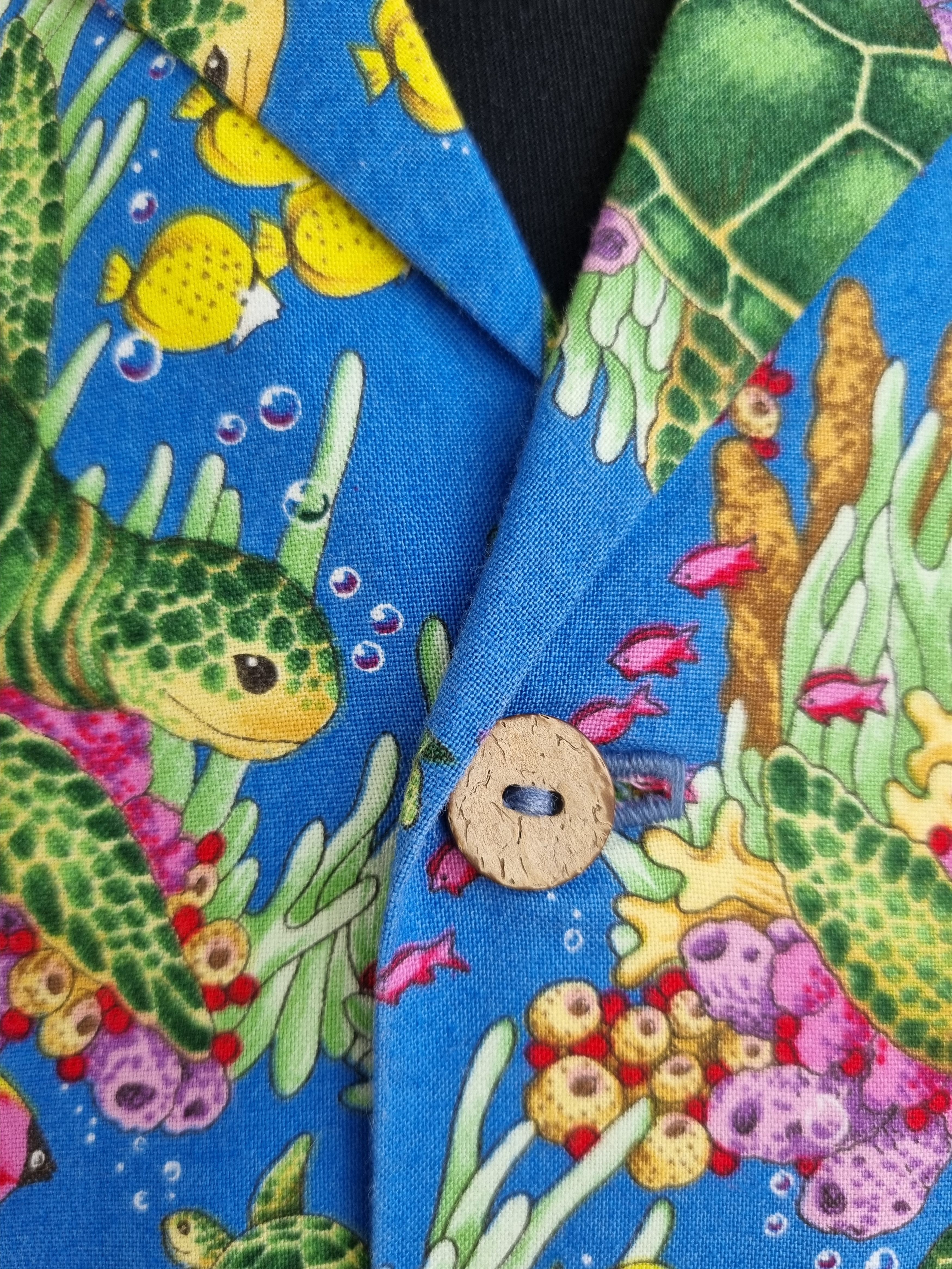 Vintage Rare Print Ocean Aquatic Hawaiian Shirt Size US XL / EU 56 / 4 - 8 Thumbnail