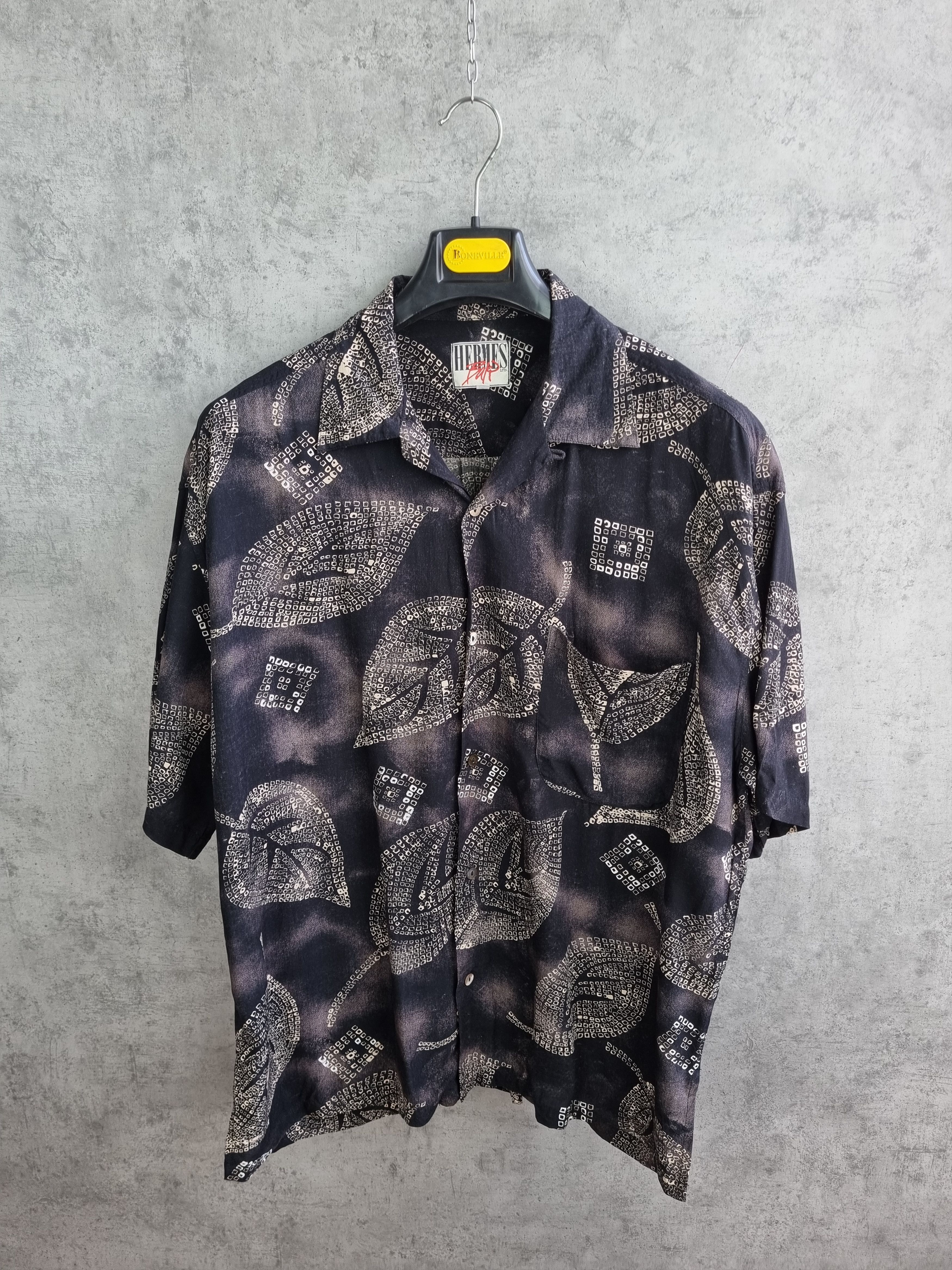 Hermes Bar Unique Handmade Light Hawaiian Shirt