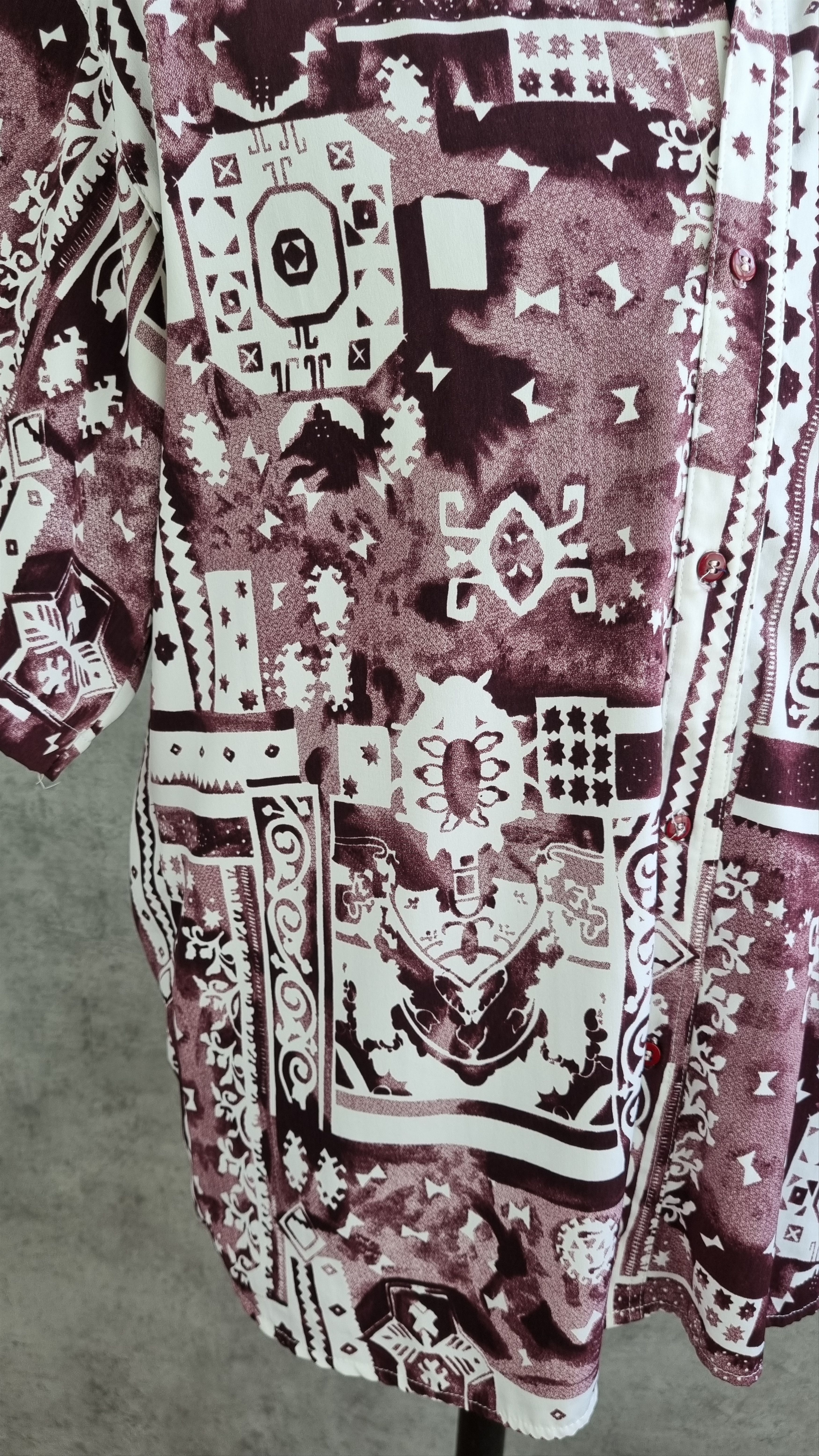 Vintage Abstract Psychedelic Artistic Print Hawaiian Shirt Size US L / EU 52-54 / 3 - 7 Thumbnail