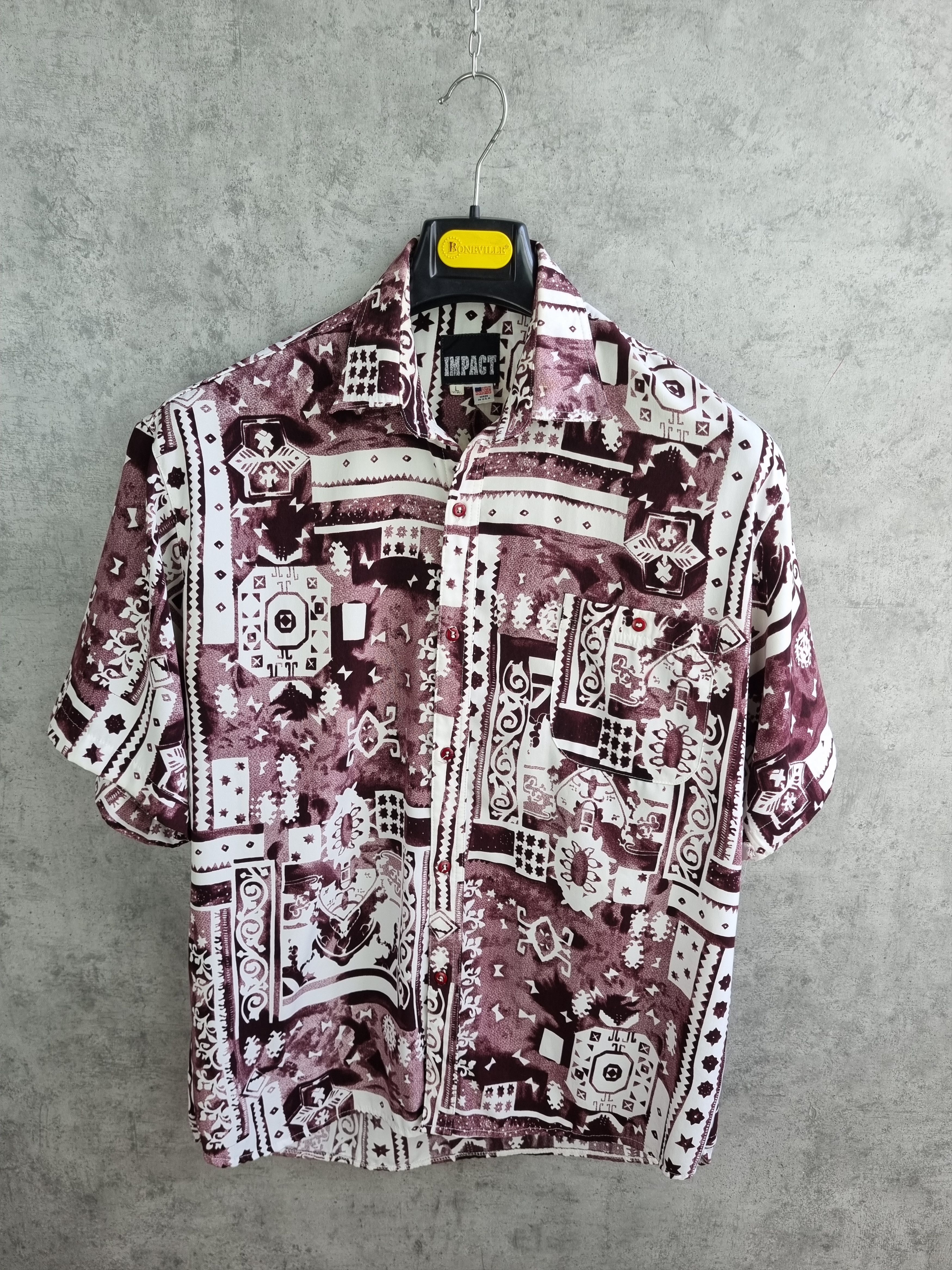 Vintage Abstract Psychedelic Artistic Print Hawaiian Shirt Size US L / EU 52-54 / 3 - 4 Thumbnail