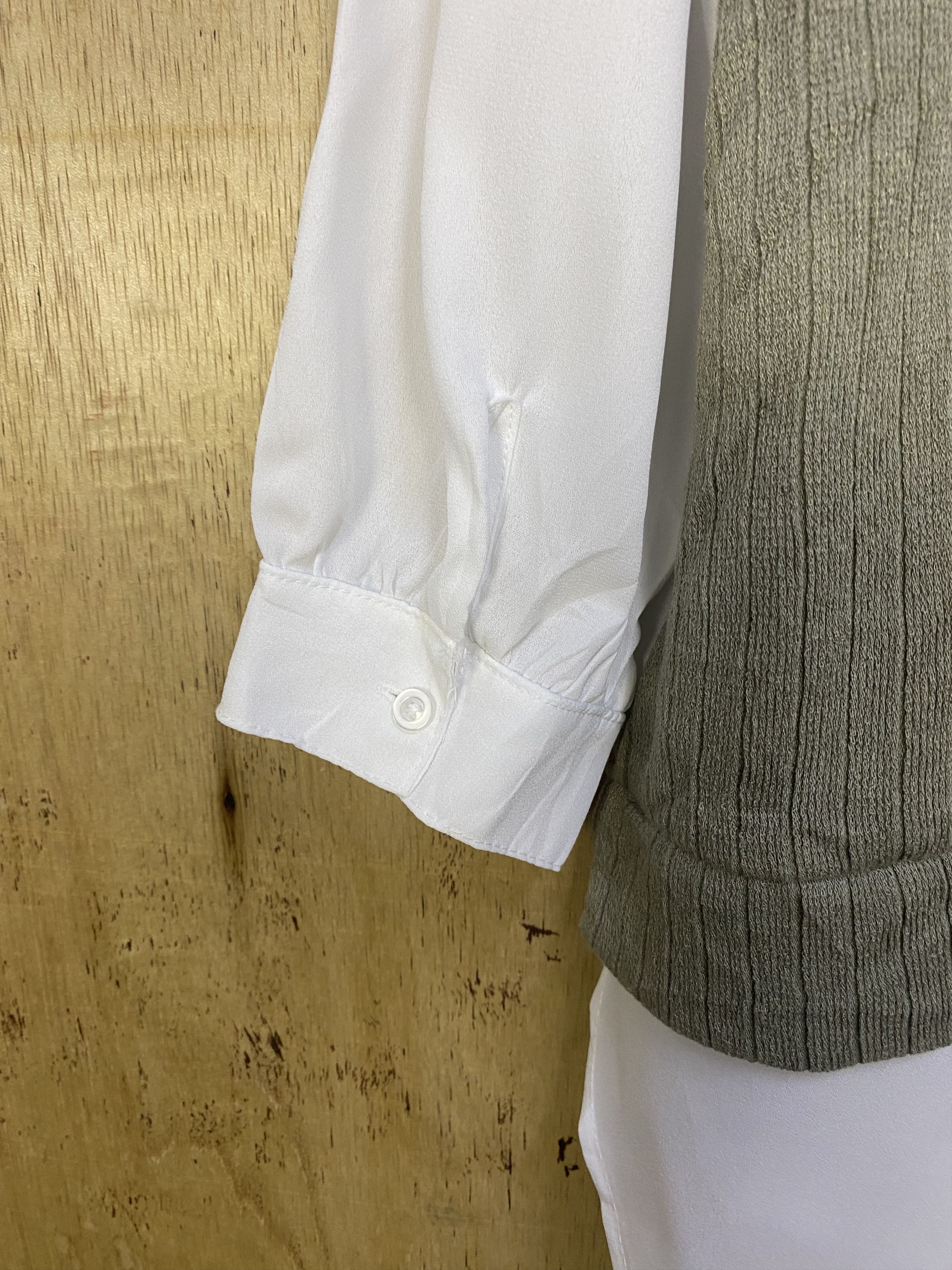 Aran Isles Knitwear LARGE BAGGY HK WORKS Twofer Top Knit Sweater #4420 Size L / US 10 / IT 46 - 6 Thumbnail