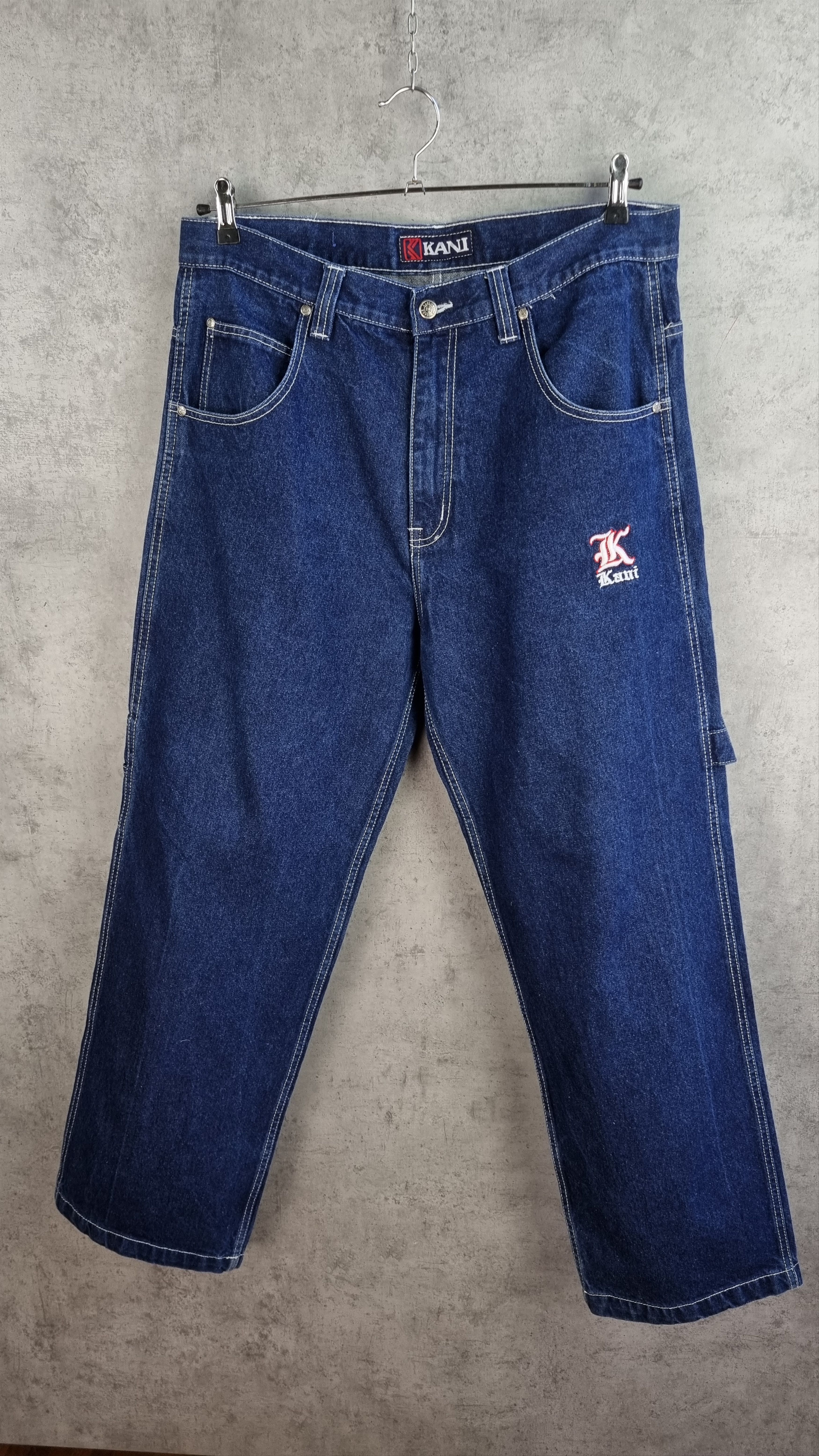 Karl Kani × Vintage Karl Kani Baggy Jeans with Embroidered Logo Size US 37 - 13 Thumbnail