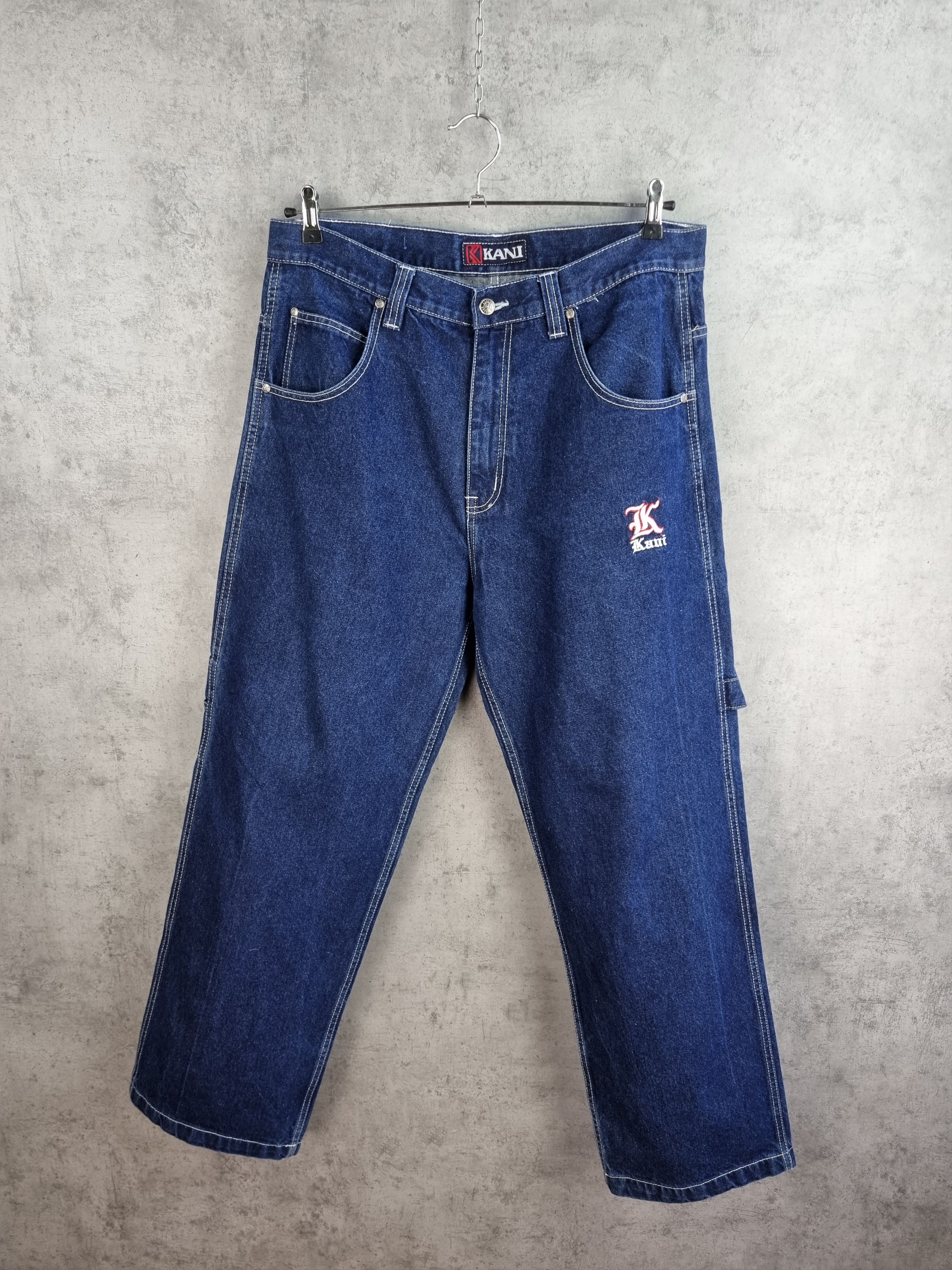 Karl Kani × Vintage Karl Kani Baggy Jeans with Embroidered Logo Size US 37 - 3 Thumbnail