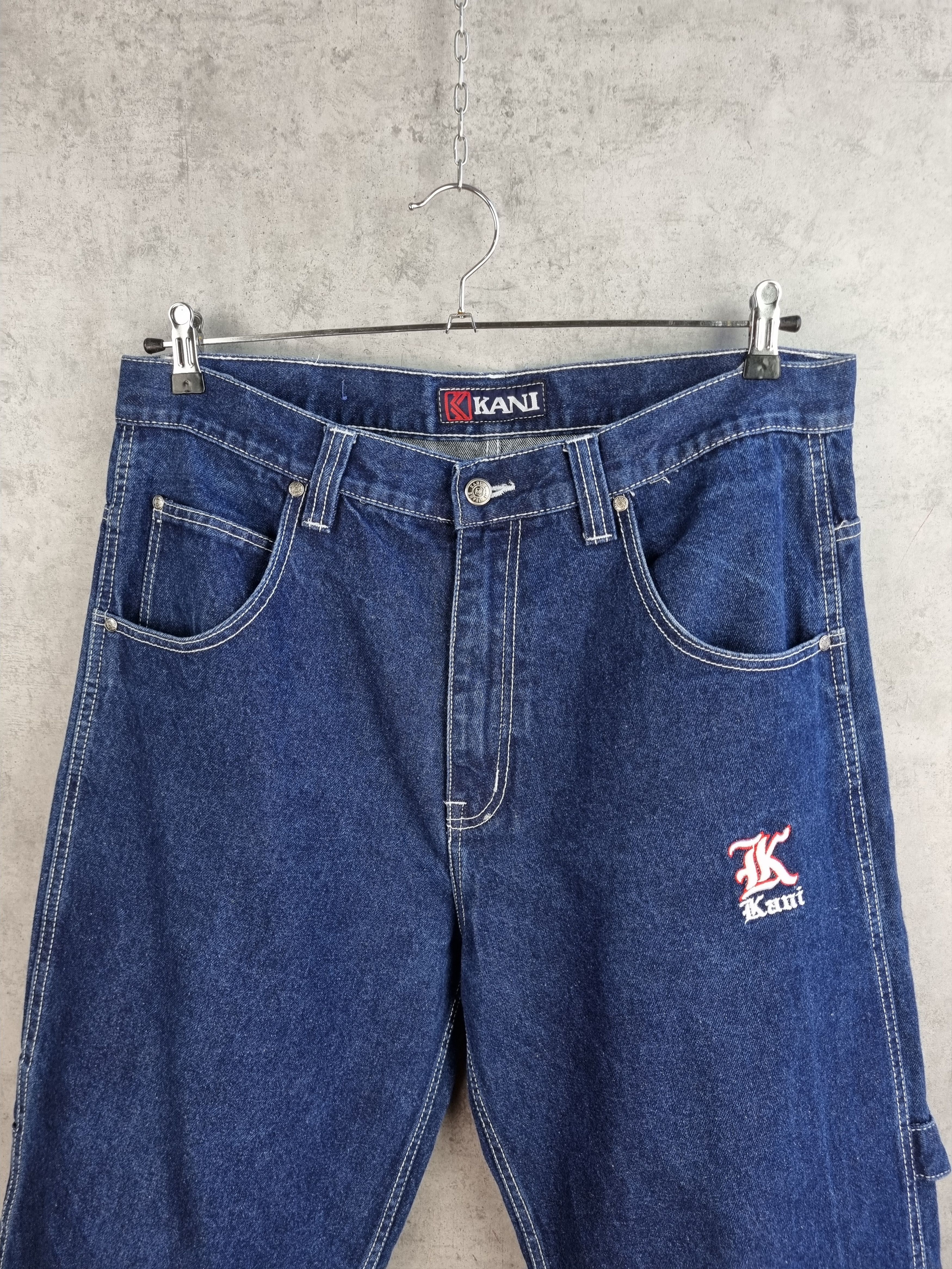 Karl Kani × Vintage Karl Kani Baggy Jeans with Embroidered Logo Size US 37 - 4 Thumbnail
