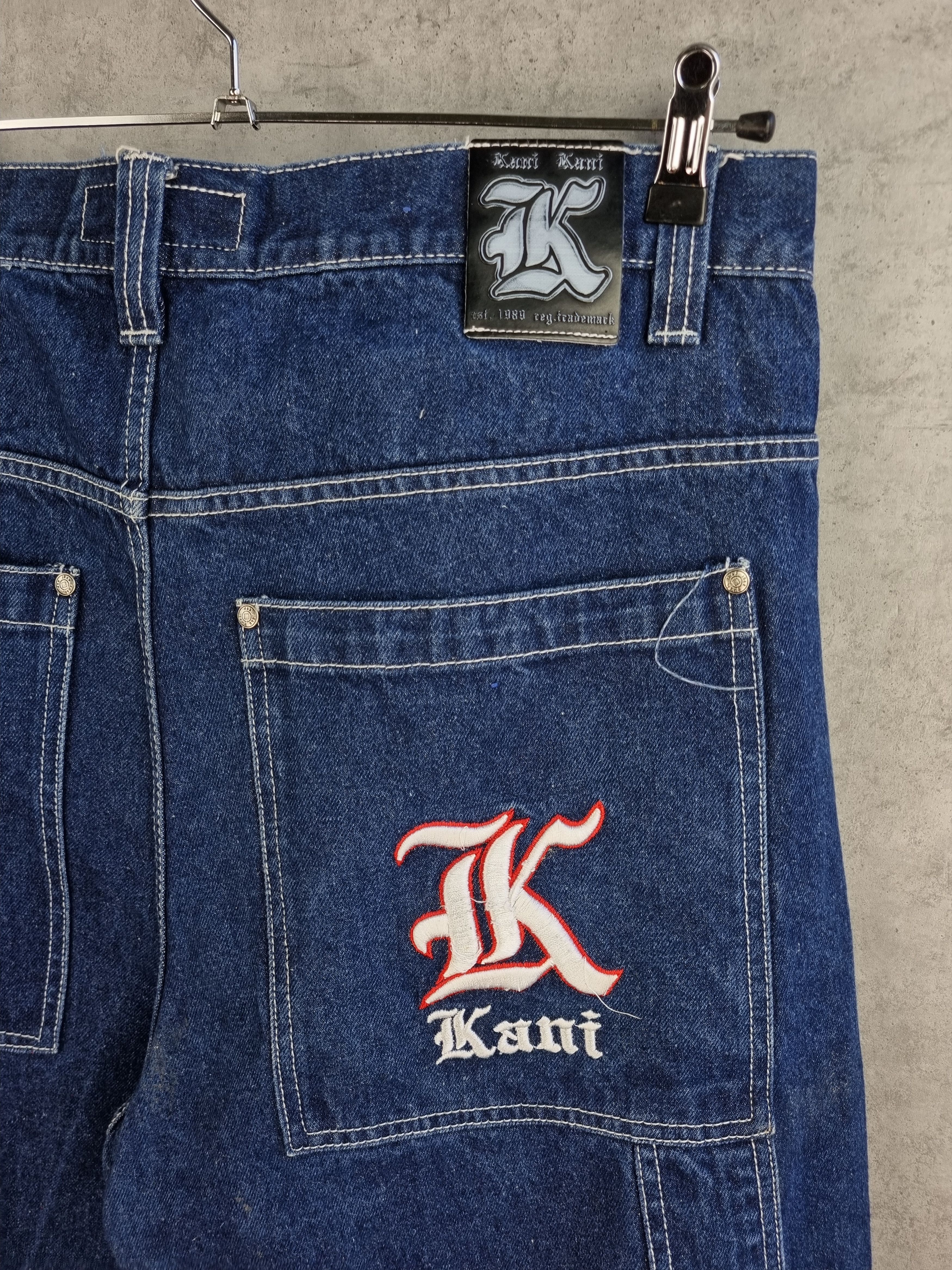 Karl Kani × Vintage Karl Kani Baggy Jeans with Embroidered Logo Size US 37 - 5 Thumbnail