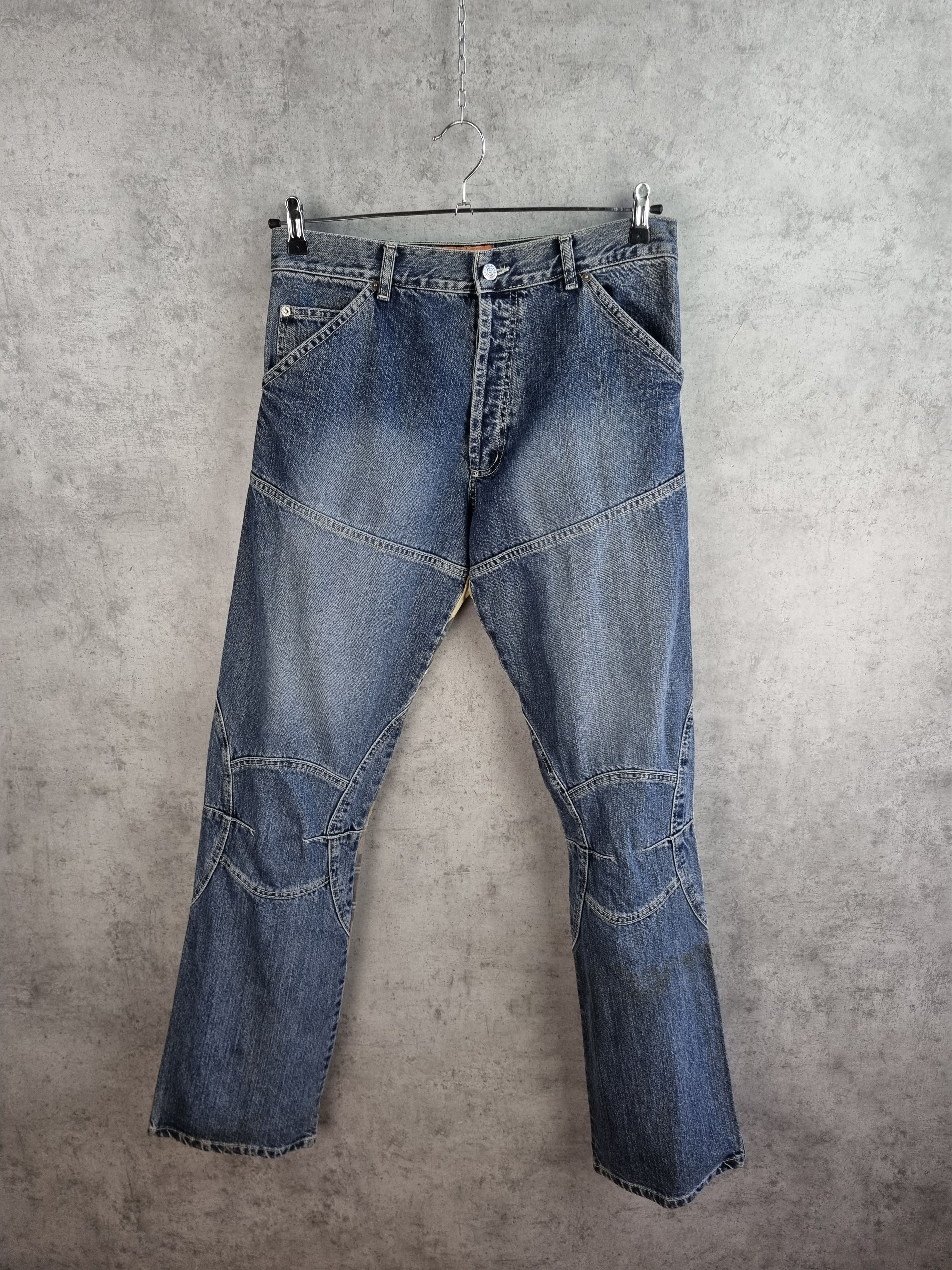 Jet Lag × Seditionaries Cowboy Double Knees Plaid Denim Jeans Size US 31 - 4 Thumbnail