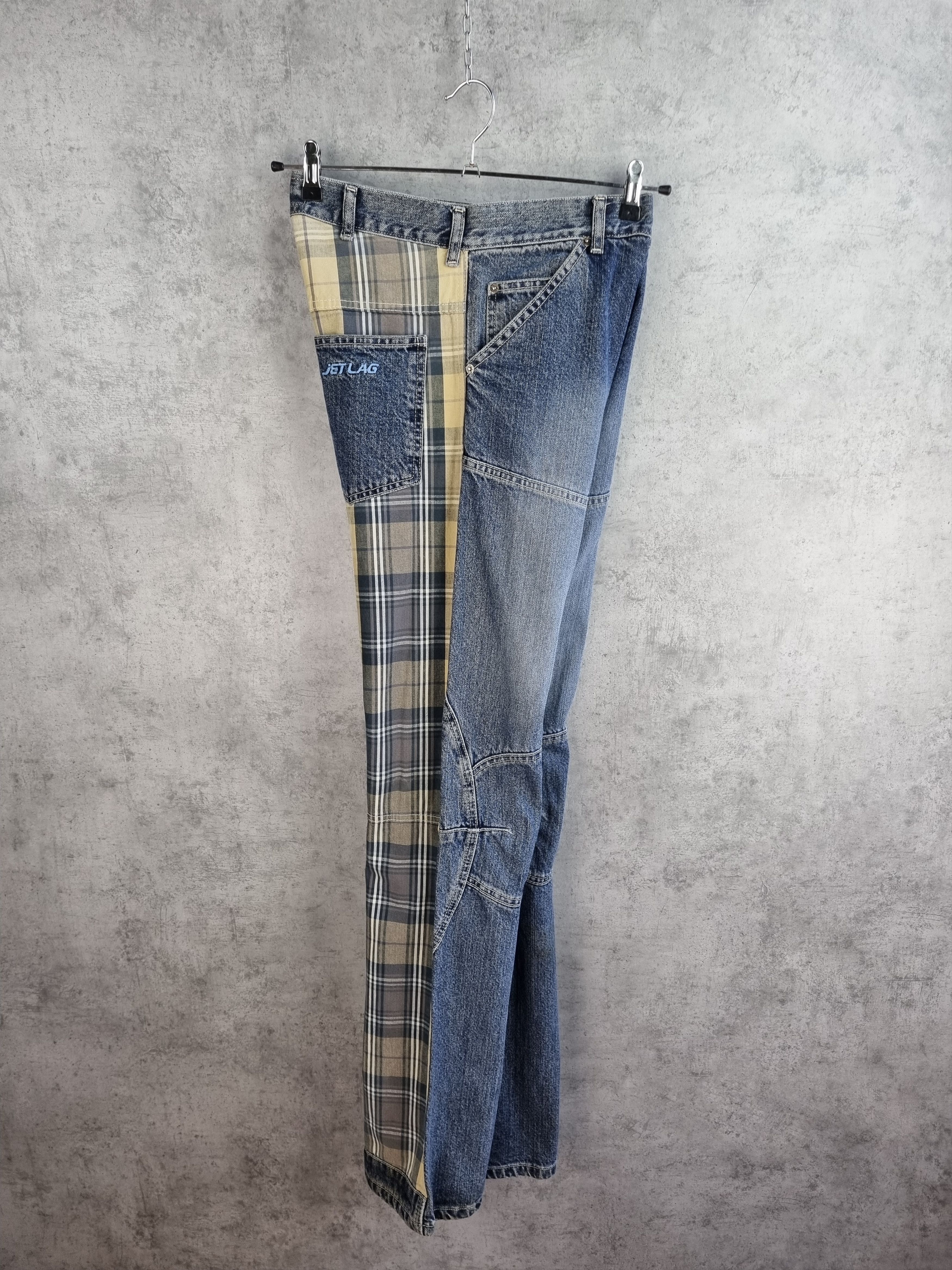 Jet Lag × Seditionaries Cowboy Double Knees Plaid Denim Jeans Size US 31 - 1 Thumbnail