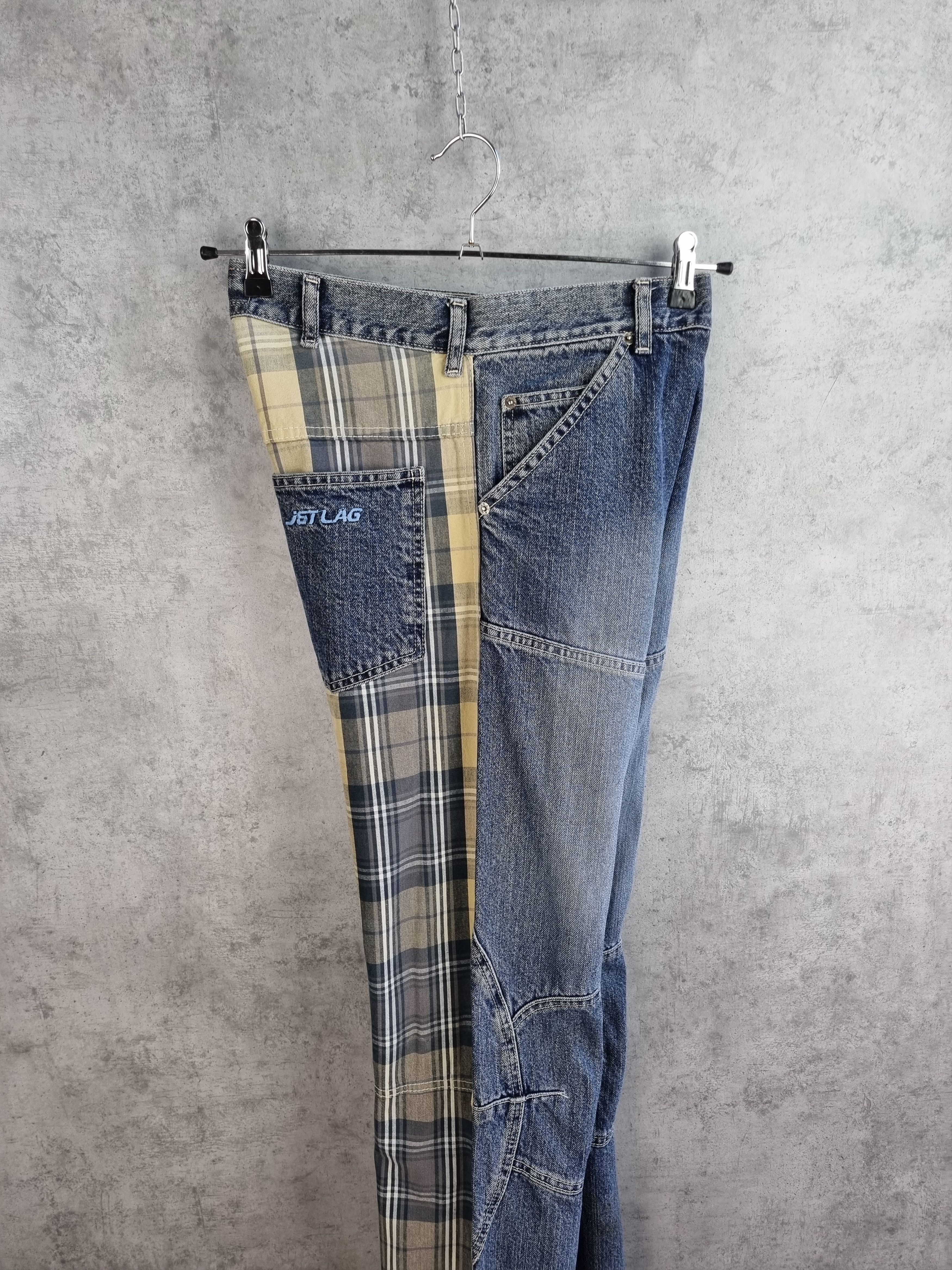 Jet Lag × Seditionaries Cowboy Double Knees Plaid Denim Jeans Size US 31 - 2 Thumbnail