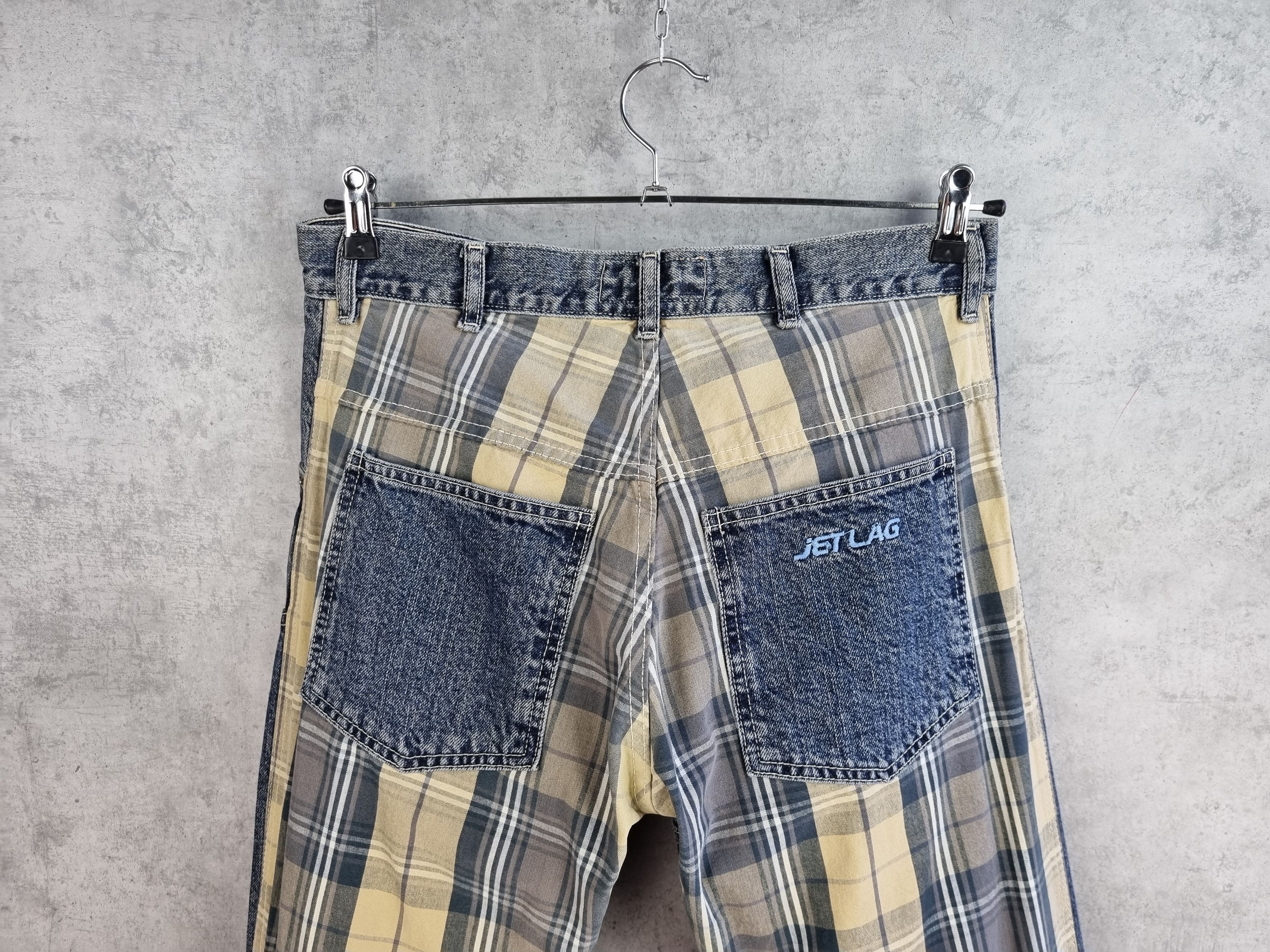 Jet Lag × Seditionaries Cowboy Double Knees Plaid Denim Jeans Size US 31 - 7 Thumbnail