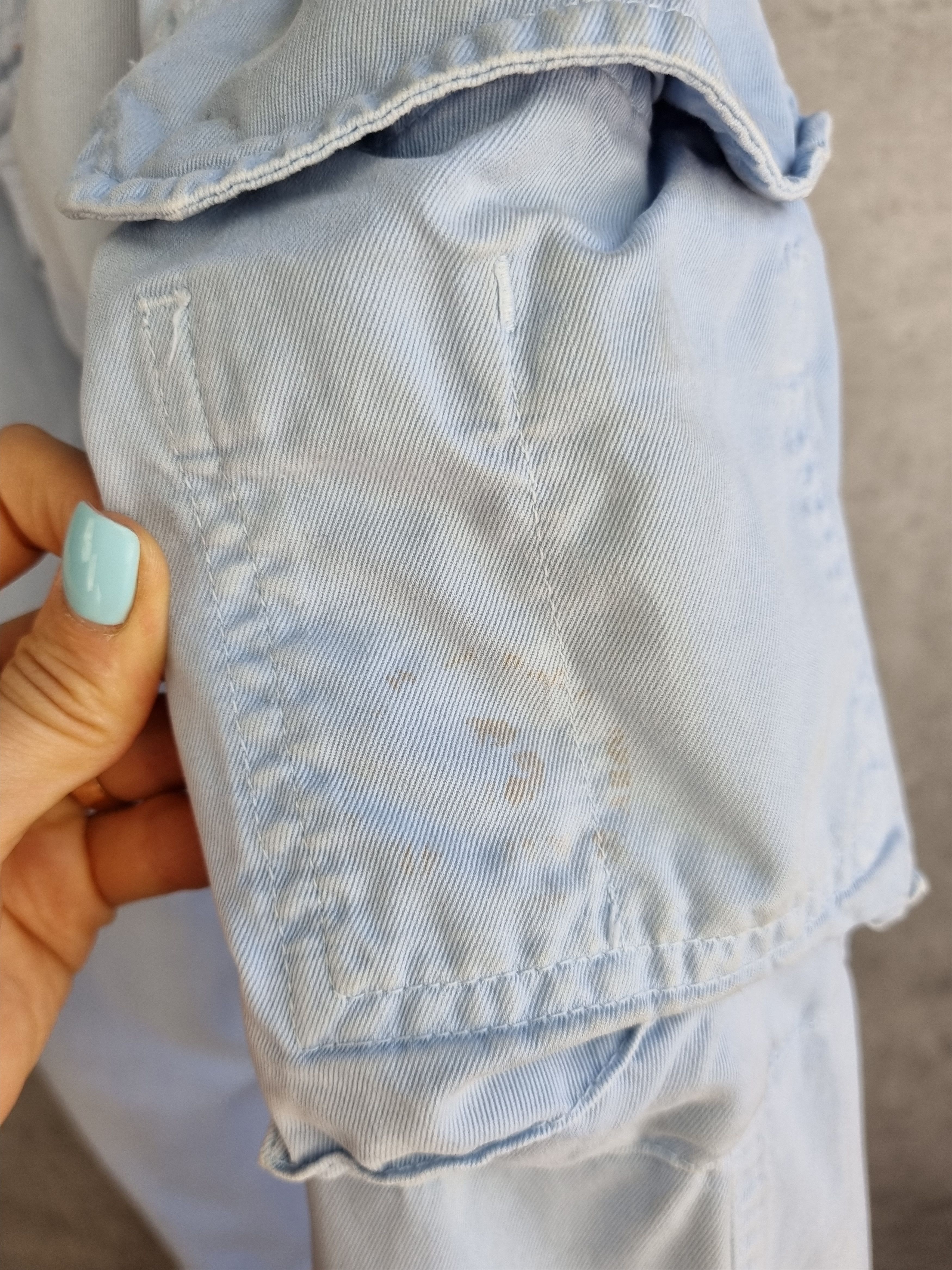 Japanese Brand × Mason's Baby Blue Cargo Cotton Pants Size US 33 - 11 Thumbnail
