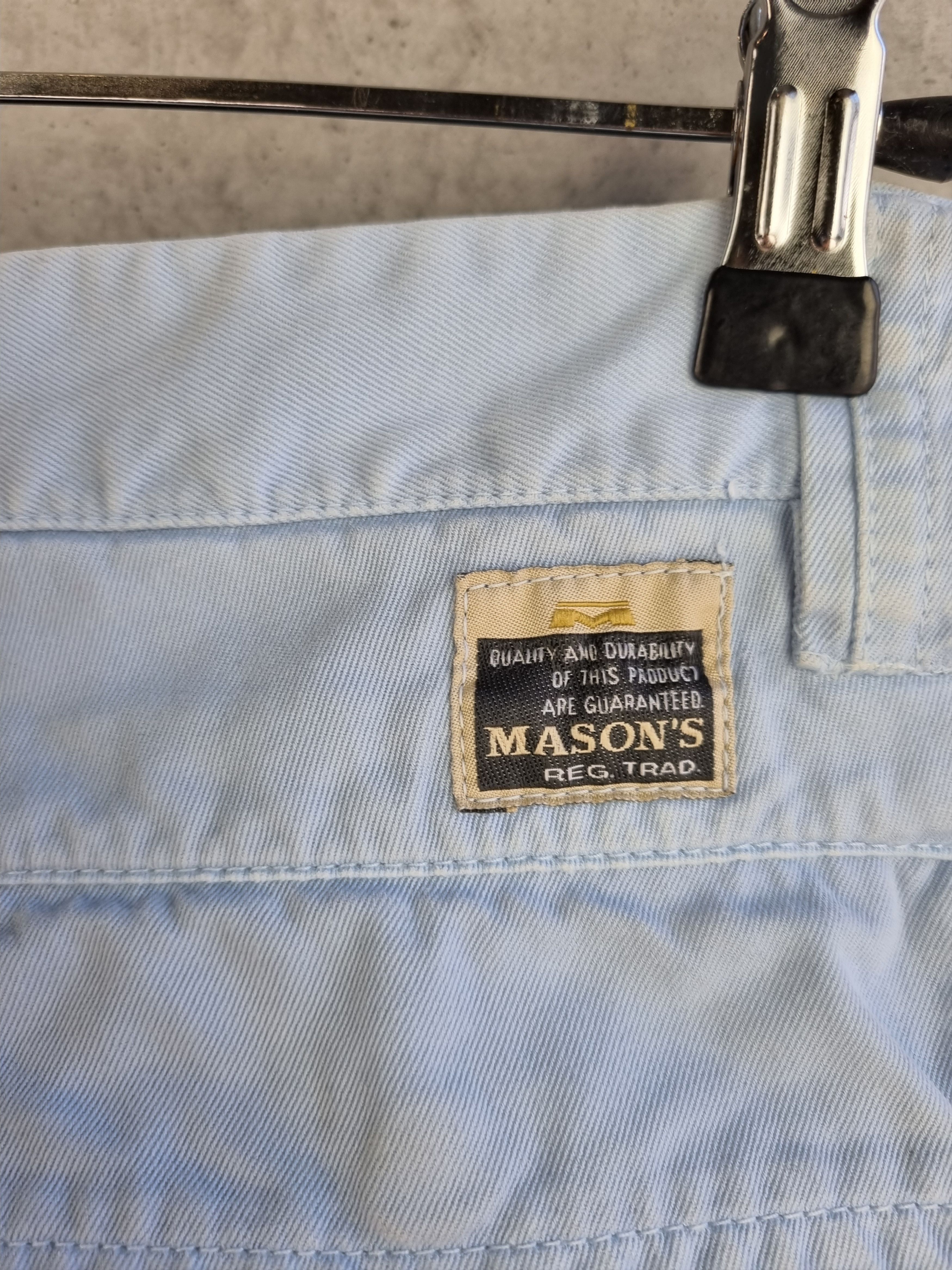 Japanese Brand × Mason's Baby Blue Cargo Cotton Pants Size US 33 - 6 Thumbnail