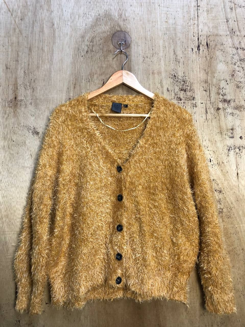 DIRZ Baggy Fur Mohair Shag Shaggy Knit Cardigan #4456