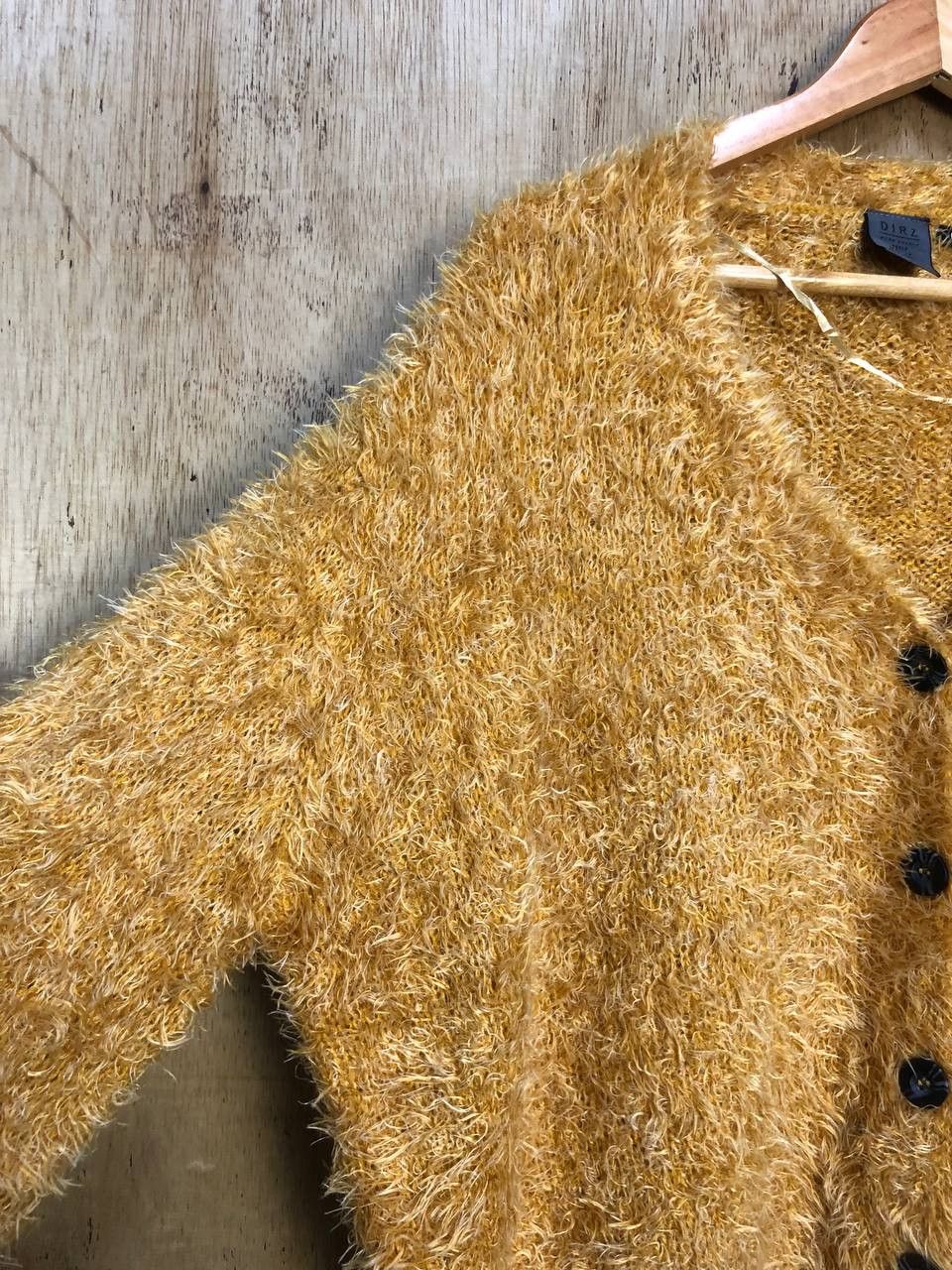 Homespun Knitwear DIRZ Baggy Fur Mohair Shag Shaggy Knit Cardigan #4456 Size XL / US 12-14 / IT 48-50 - 4 Thumbnail
