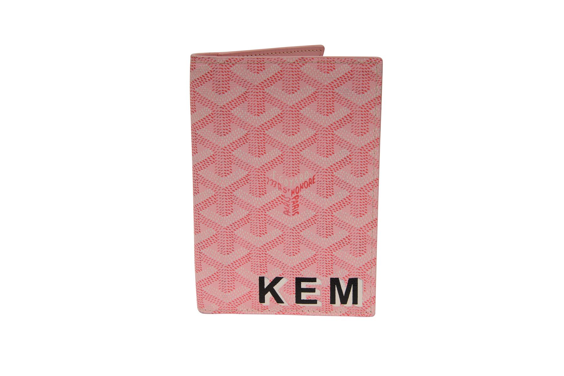 Goyard Grenelle Passport Holder Pink Travel Wallet I.D Card Money Holder  File