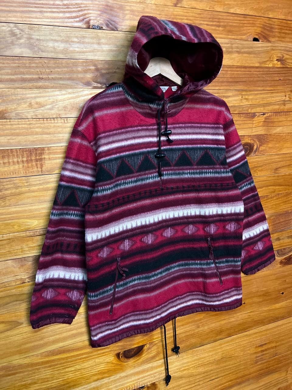 Japanese Brand JEAN-COX NATIVE DESIGN WOOL HOODED JACKET Size US M / EU 48-50 / 2 - 2 Thumbnail