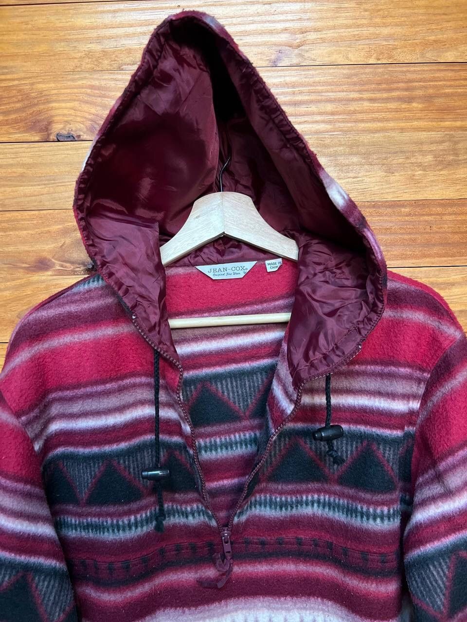Japanese Brand JEAN-COX NATIVE DESIGN WOOL HOODED JACKET Size US M / EU 48-50 / 2 - 7 Thumbnail