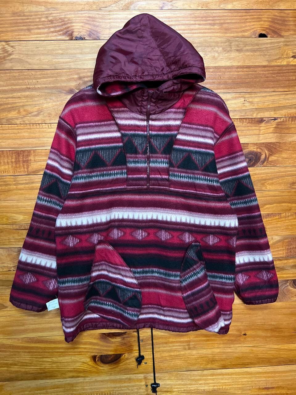 Japanese Brand JEAN-COX NATIVE DESIGN WOOL HOODED JACKET Size US M / EU 48-50 / 2 - 8 Thumbnail