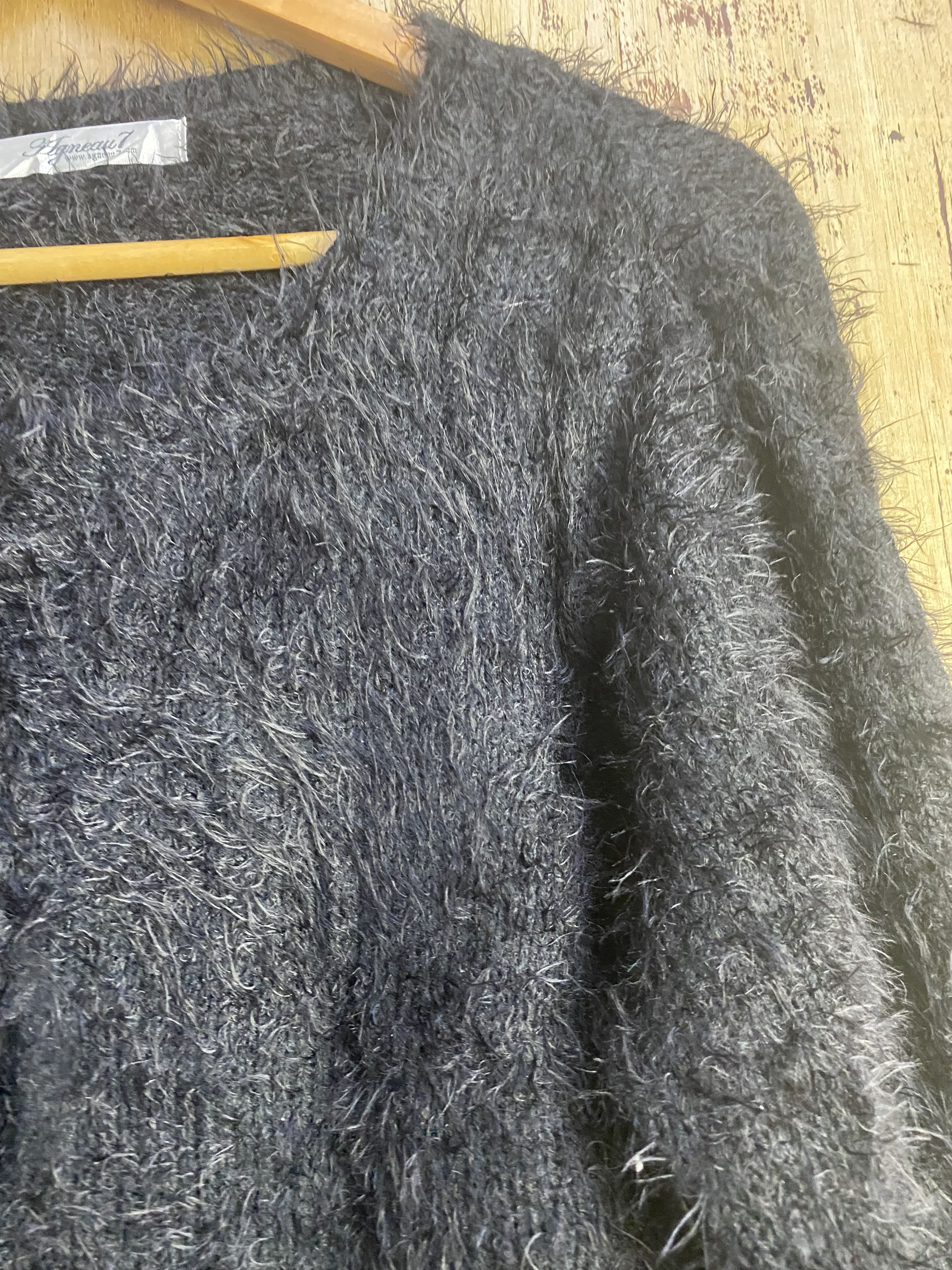 Homespun Knitwear Mohair Shag Shaggy Knit Cardigan #4489 Size XS / US 0-2 / IT 36-38 - 5 Thumbnail