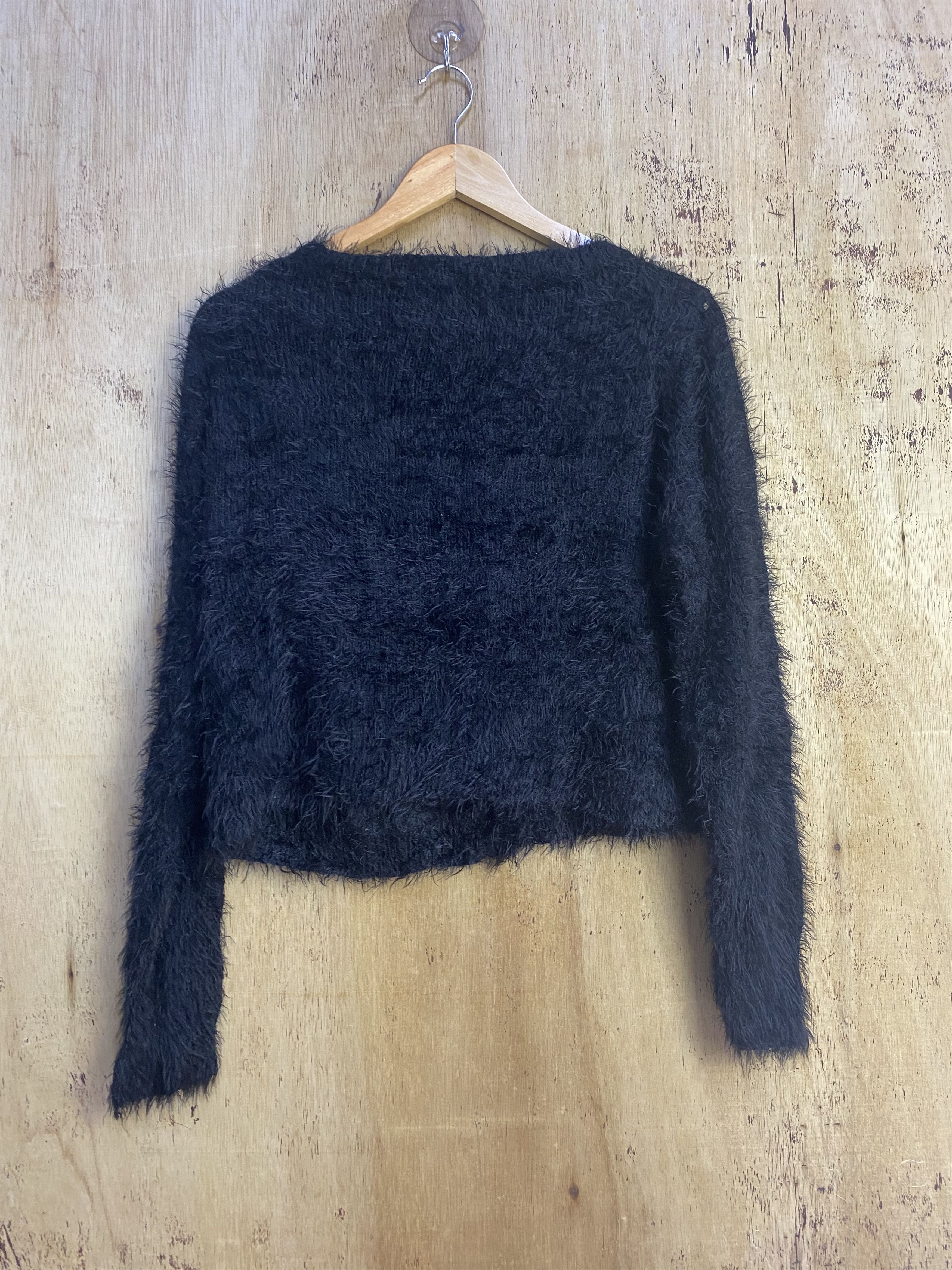 Homespun Knitwear Mohair Shag Shaggy Knit Cardigan #4489 Size XS / US 0-2 / IT 36-38 - 9 Thumbnail