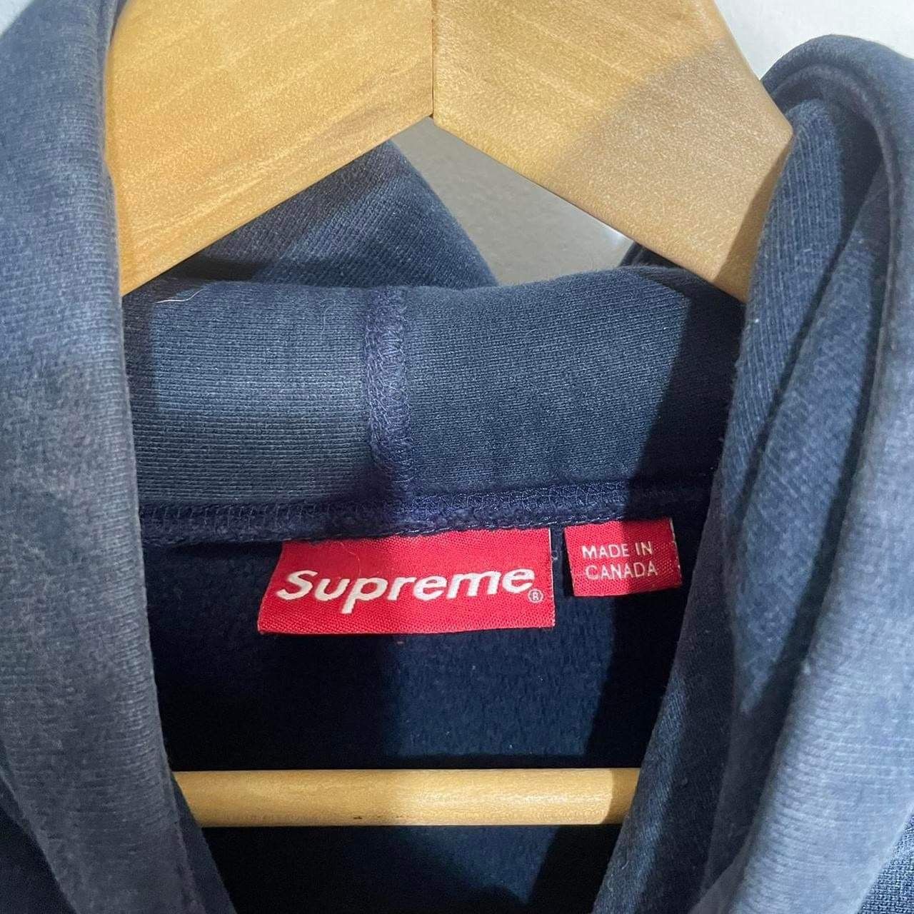 Supreme Navy Tonal Box Logo Hoodie
