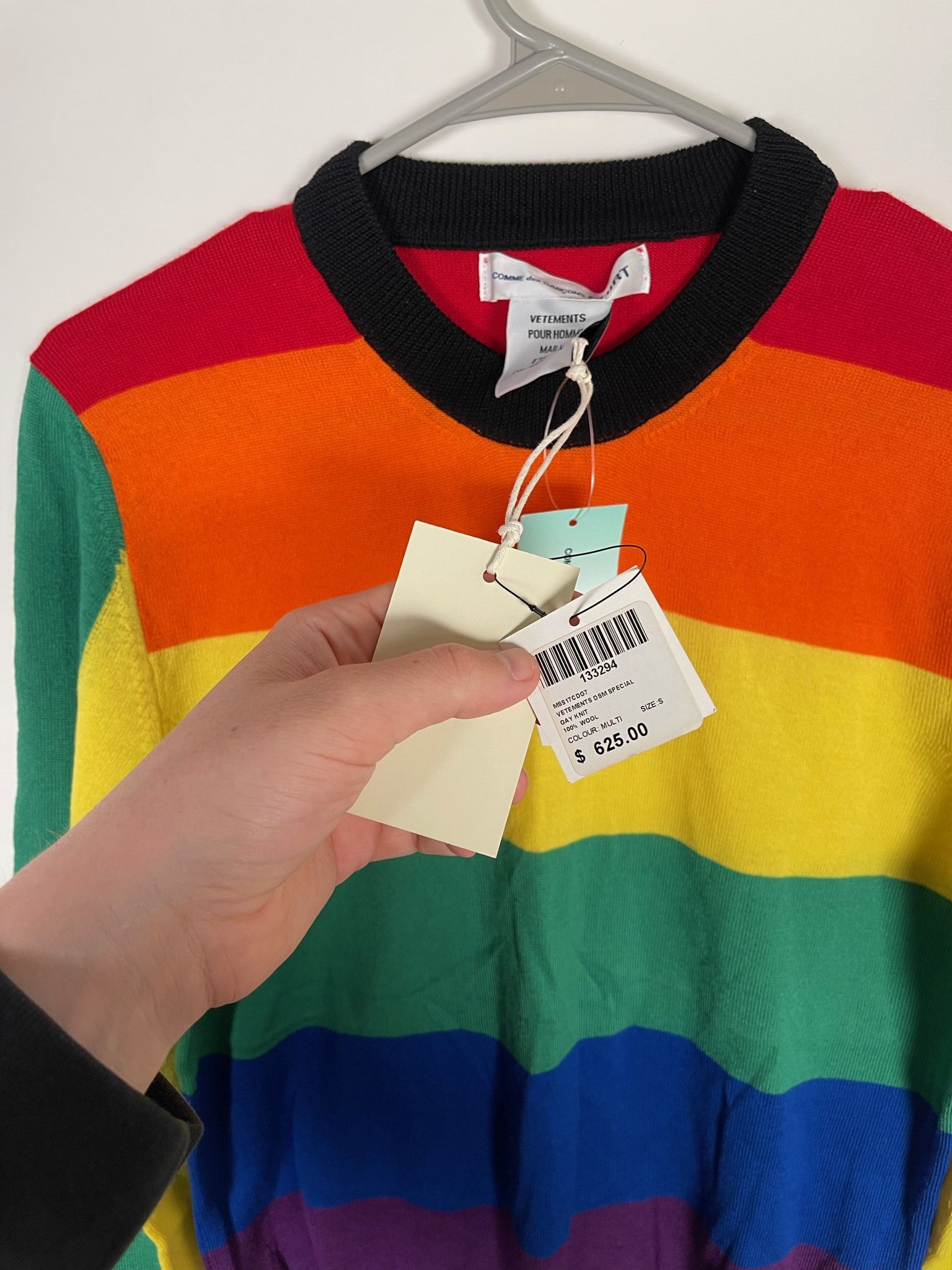 Comme des Garcons × Vetements 🚭OG DEMNA GRAIL🚭Fall/Winter 2017 CDG Gay Knit Sweater Size US S / EU 44-46 / 1 - 7 Thumbnail