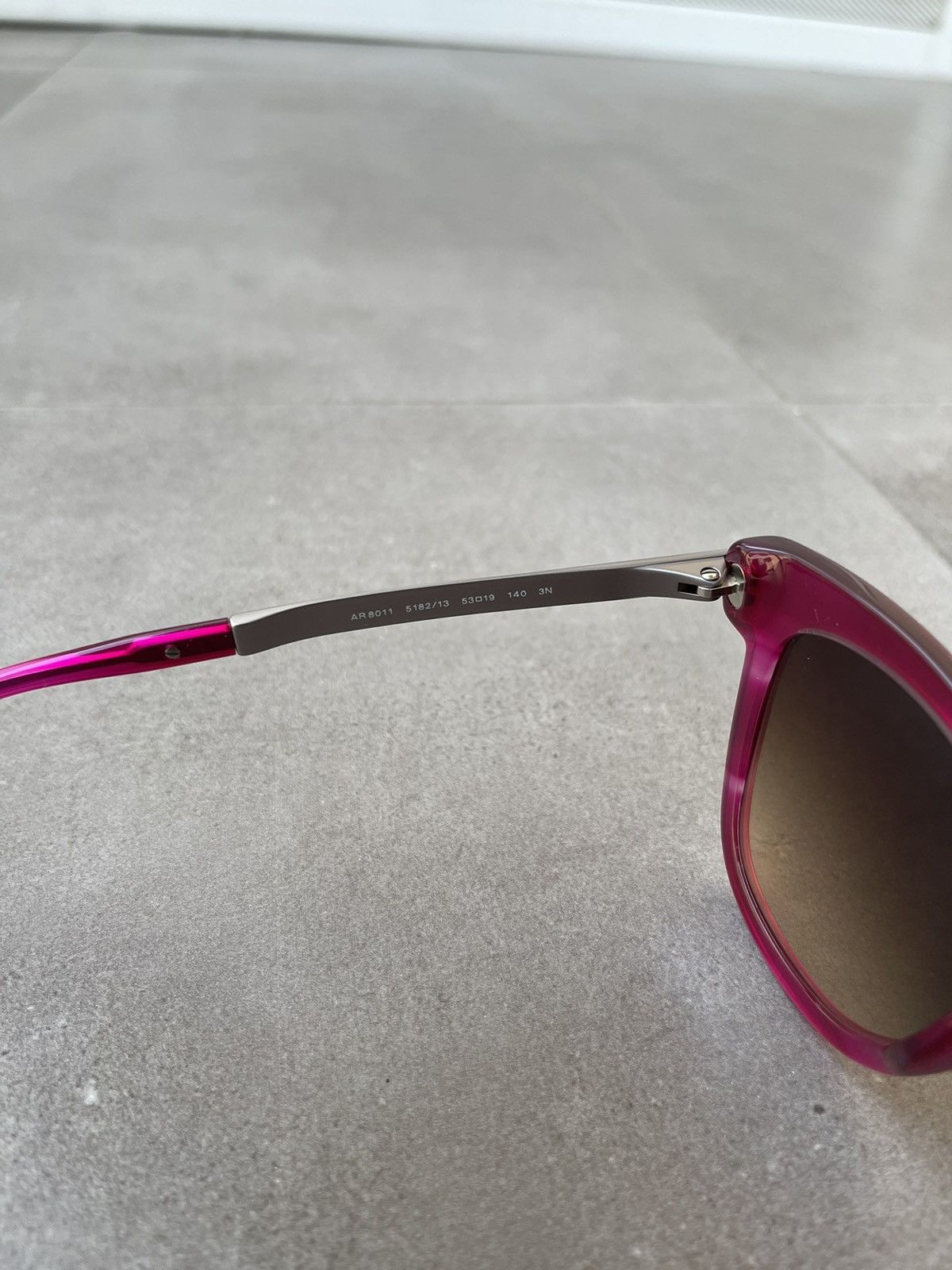 Emporio Armani Giorgio Armani AR8011 5182/13 Pink Silver Cat EyesSunglasses Size ONE SIZE - 9 Thumbnail