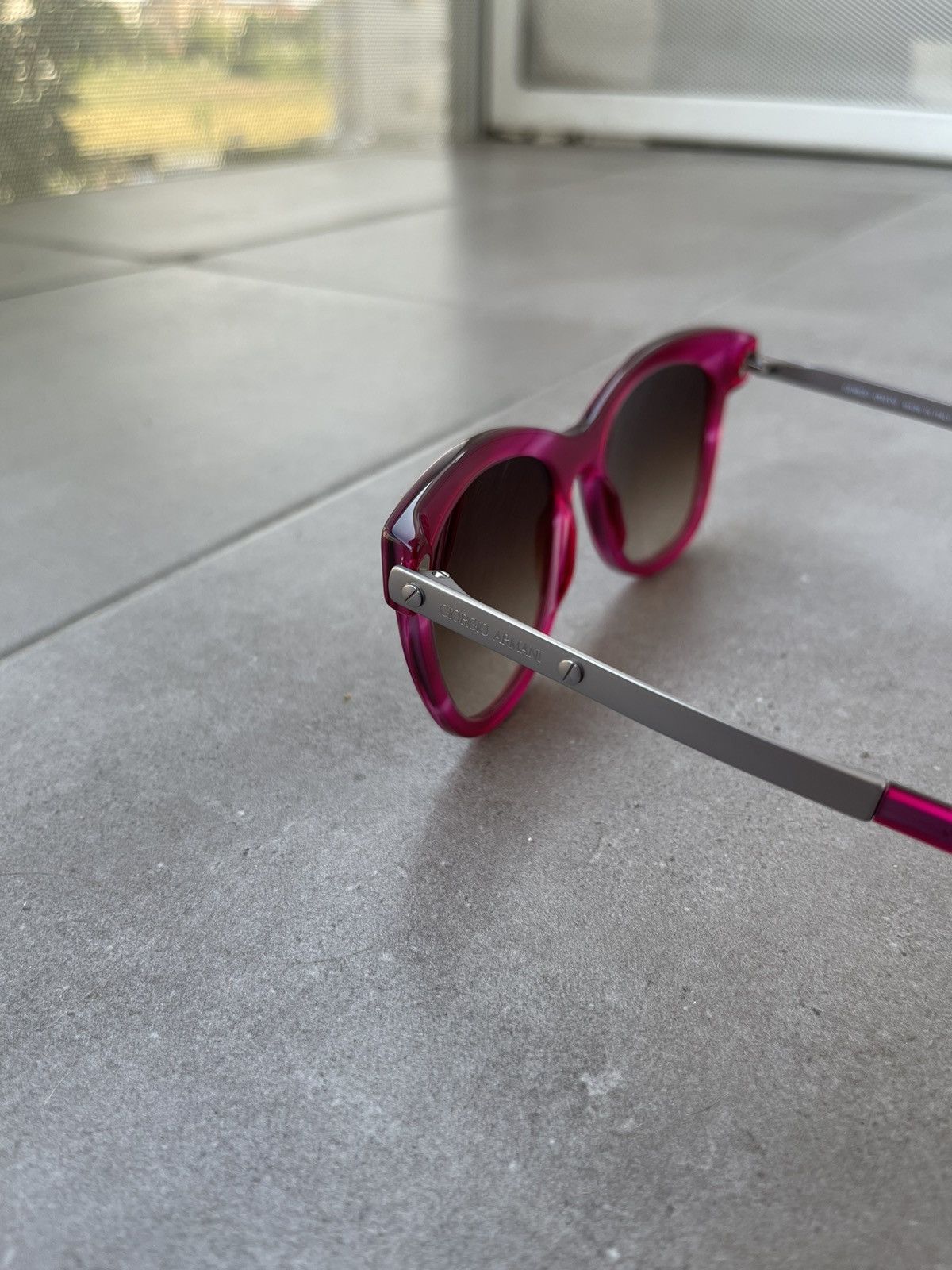 Emporio Armani Giorgio Armani AR8011 5182/13 Pink Silver Cat EyesSunglasses Size ONE SIZE - 5 Thumbnail