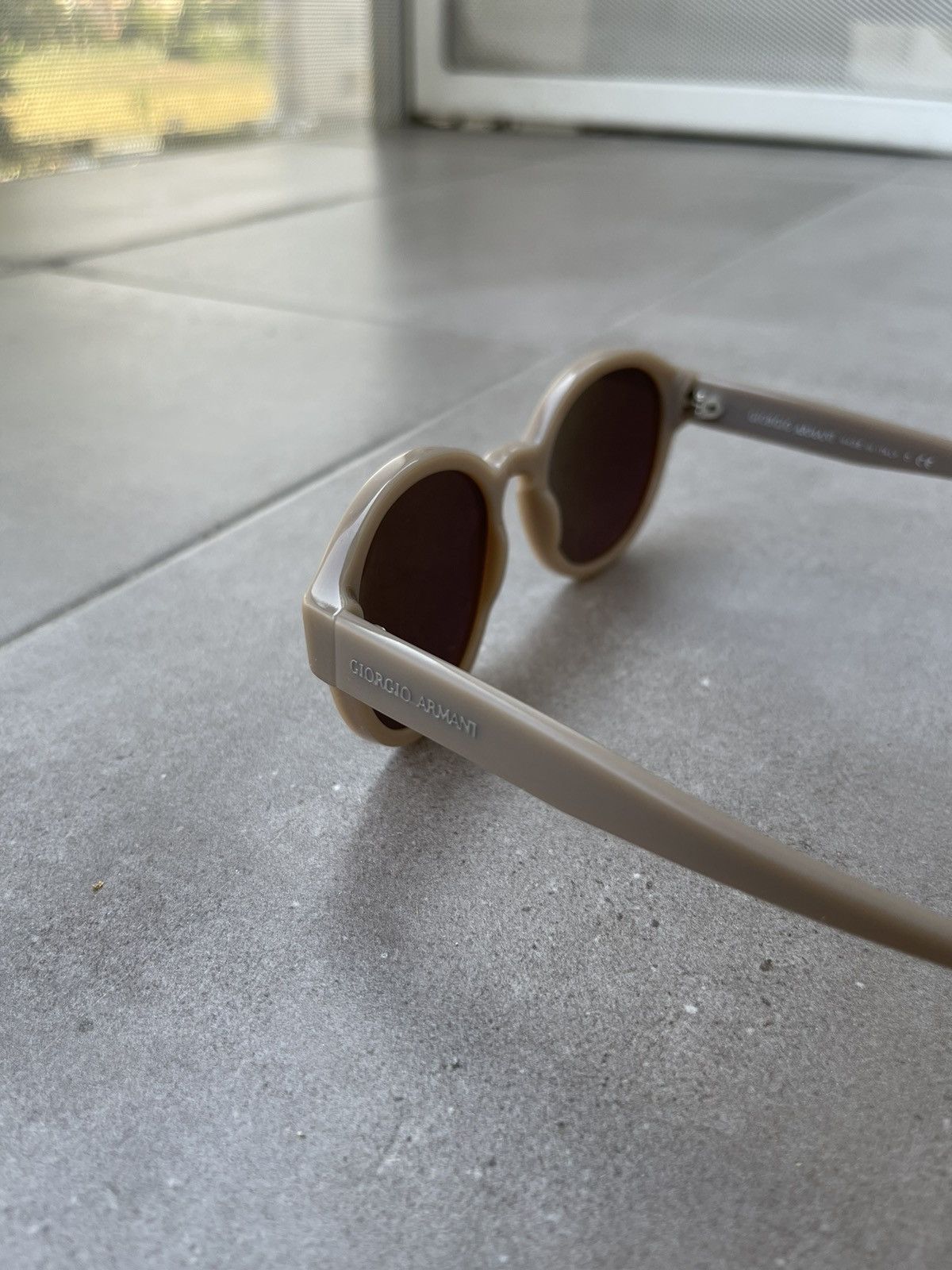 Armani × Emporio Armani × Giorgio Armani Giorgio Armani AR8005 5016/53 Cream Sunglasses Size ONE SIZE - 5 Thumbnail