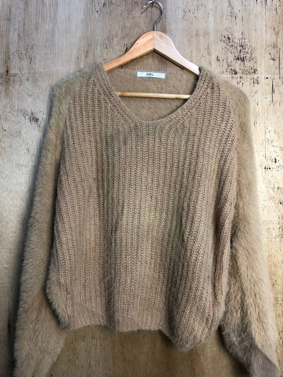 Aran Isles Knitwear GRL Japan Fur Mohair Baggy Shaggy Knit Sweater #4492 Size XL / US 12-14 / IT 48-50 - 1 Thumbnail