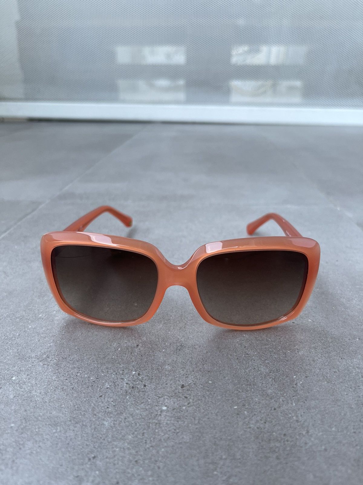 Emporio Armani Emporio Armani EA4008 5083/13 Peach 3D Square Sunglasses Size ONE SIZE - 3 Thumbnail