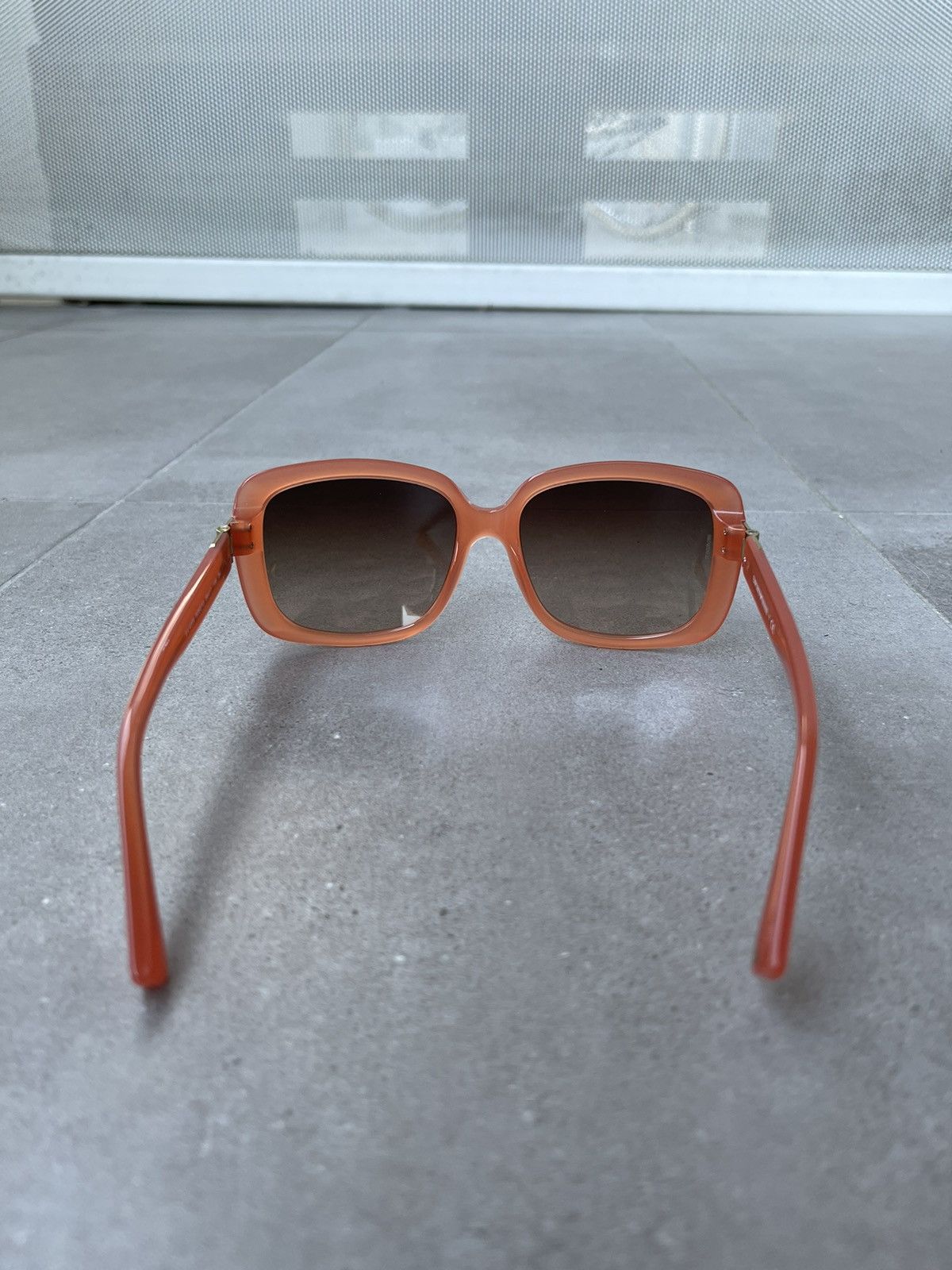 Emporio Armani Emporio Armani EA4008 5083/13 Peach 3D Square Sunglasses Size ONE SIZE - 6 Thumbnail