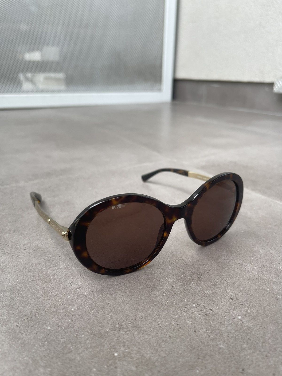 Emporio Armani Giorgio Armani AR8012 5026/73 Cobain Gold Tiger Sunglasses Size ONE SIZE - 3 Thumbnail