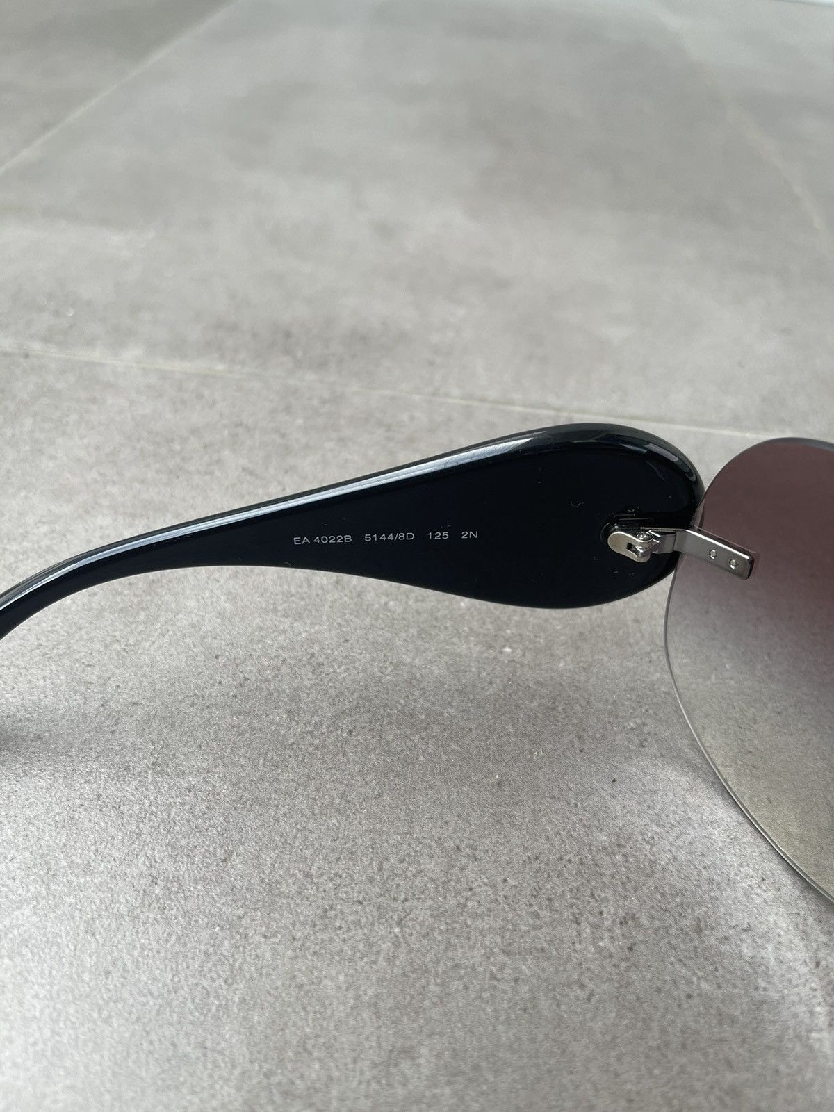 Armani × Emporio Armani × Giorgio Armani Emporio Armani EA4022B 5144/8D Black Shield Sunglasses Size ONE SIZE - 8 Thumbnail